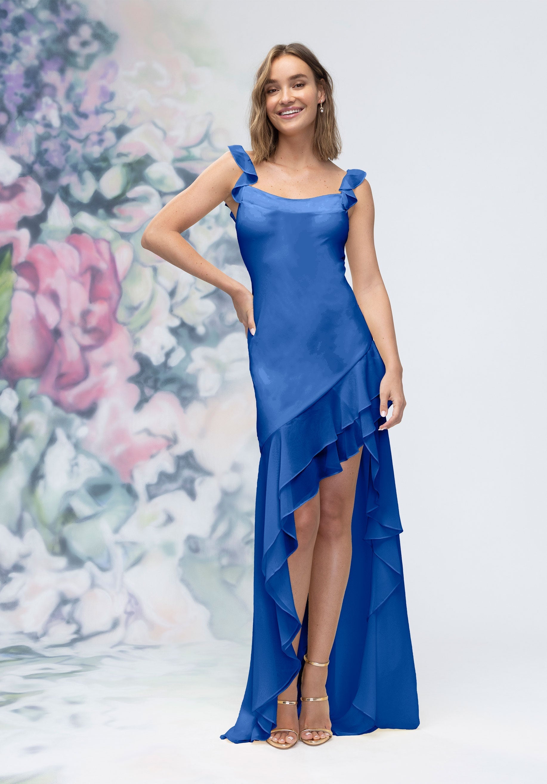 Prom Dresses High Low Ruffle Long Formal Prom Dress Amalfi