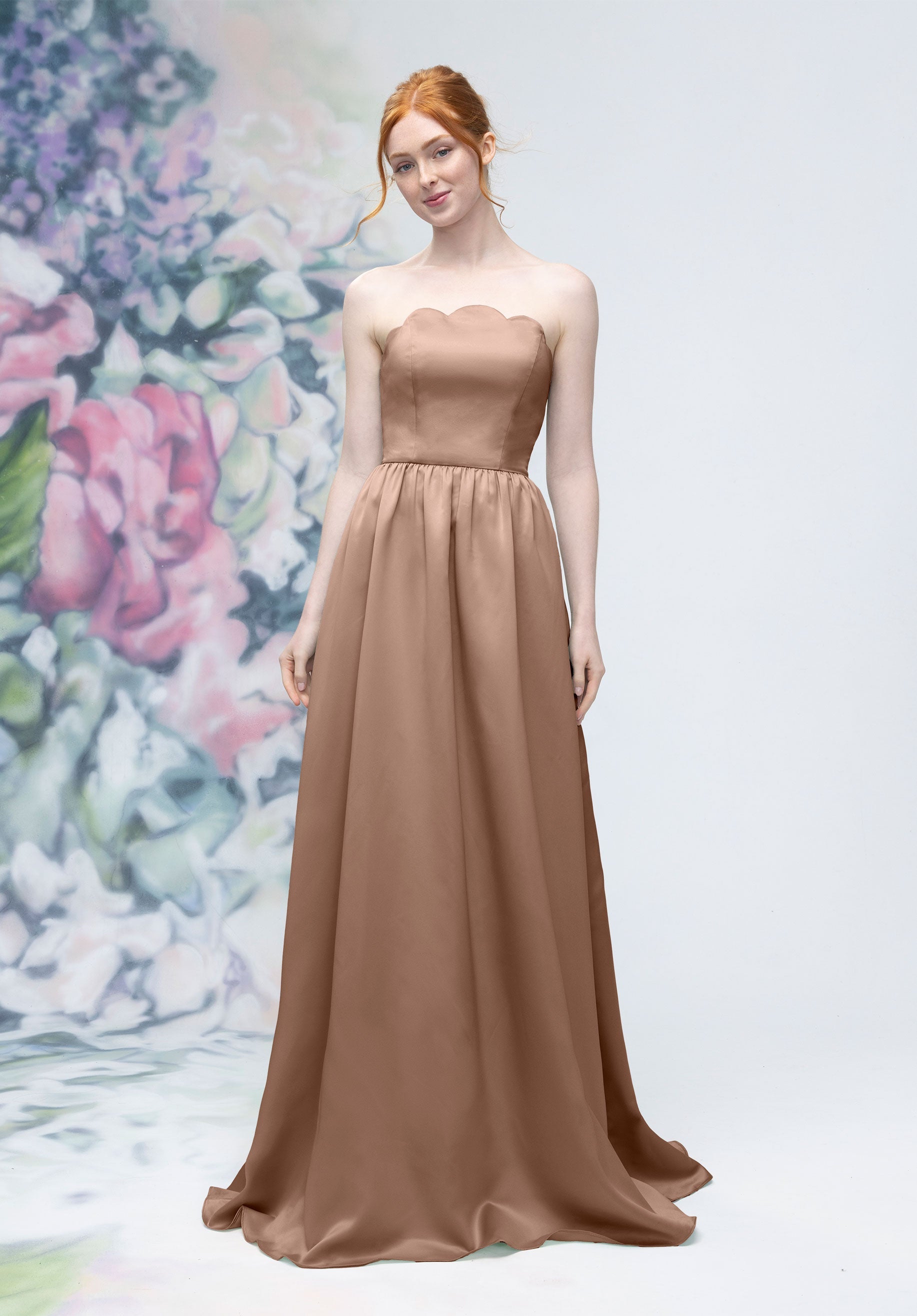 Prom Dresses Corset A Line Long Formal Prom Dress Fawn