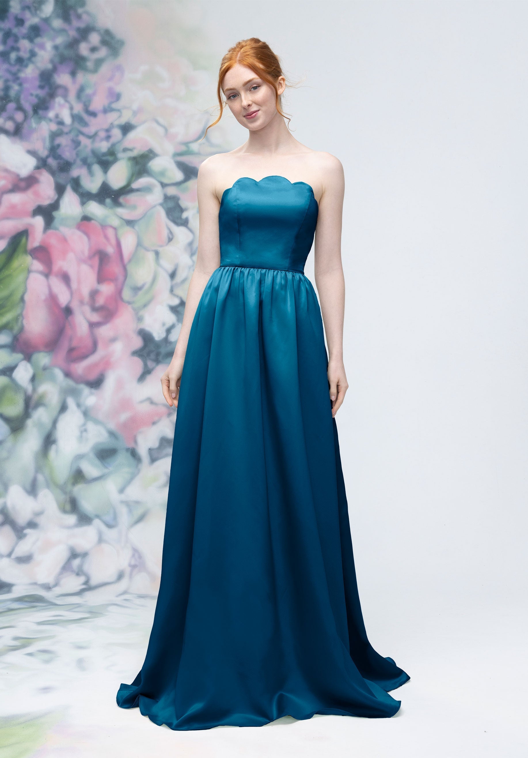 Prom Dresses A Line Long Formal Corset Prom Dress Marine
