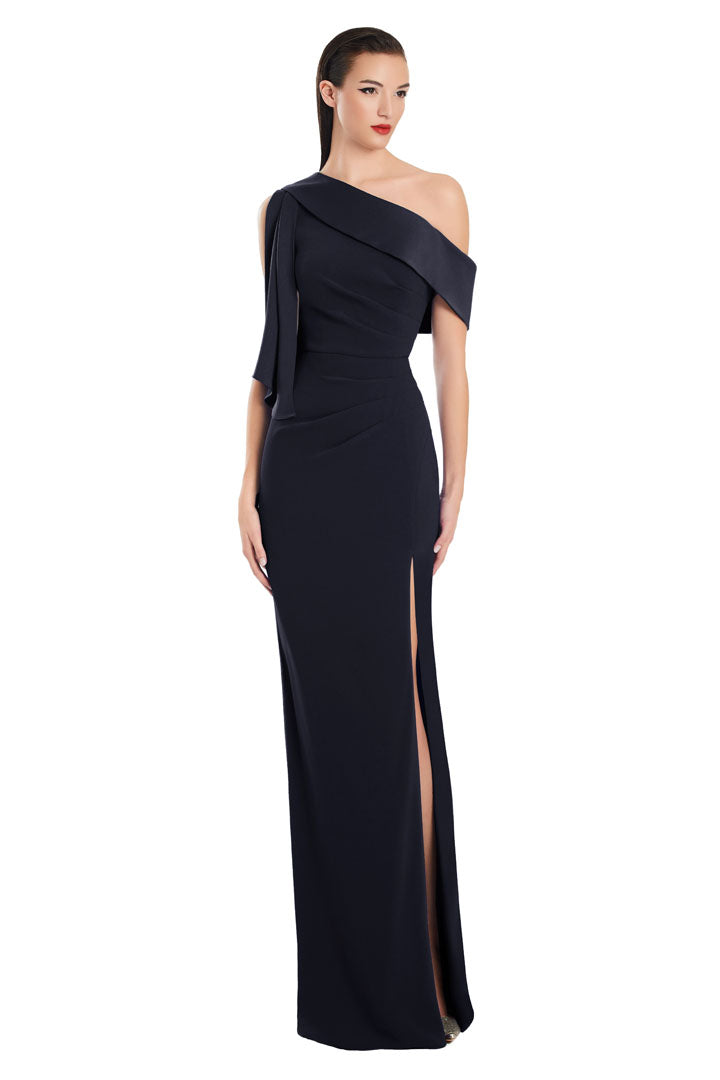 Formal Dresses Fitted Long Evening Gown Slit Formal Dress Black