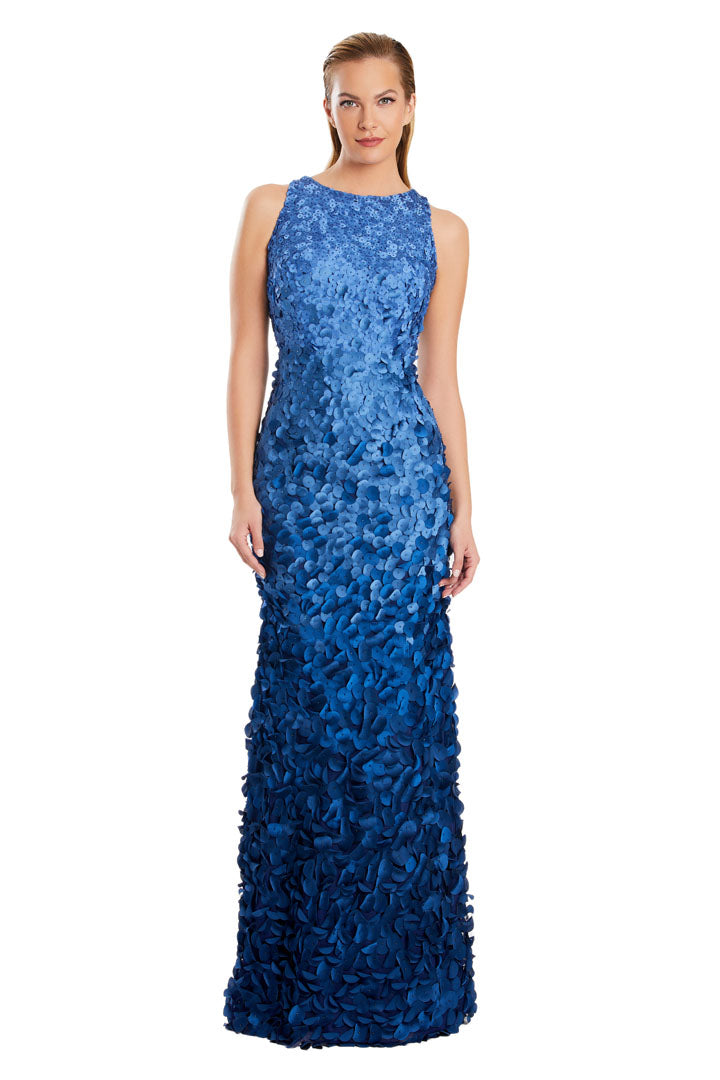 Formal Dresses Long Formal Two Tone Evening Dress Blue/Multi
