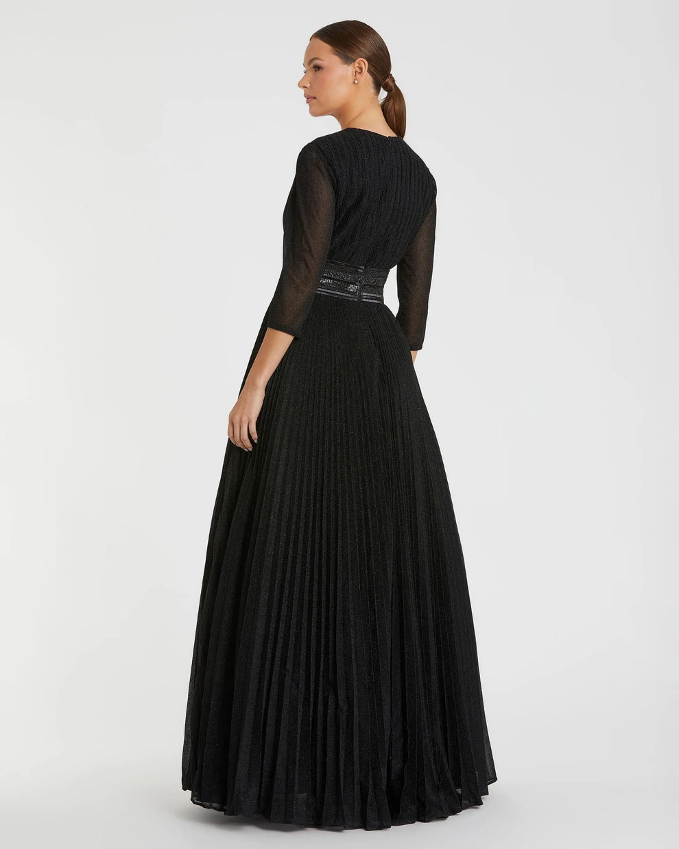 Mother of the Bride Dresses Pleated Formal Long Mother of the Bride Dress Mac Duggal 30700 Black