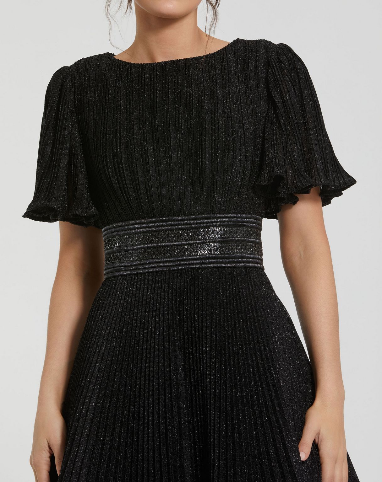 Formal Dresses Long Pleated Formal Prom Dress Black