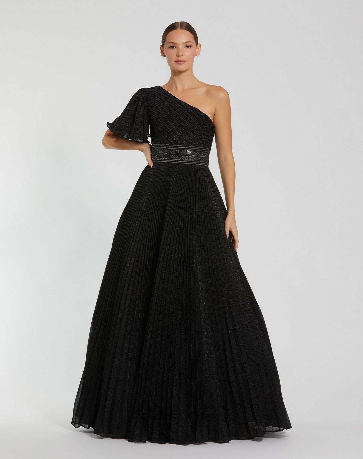 Prom Dresses Long Ball Gown Formal Pleated Prom Dress Black