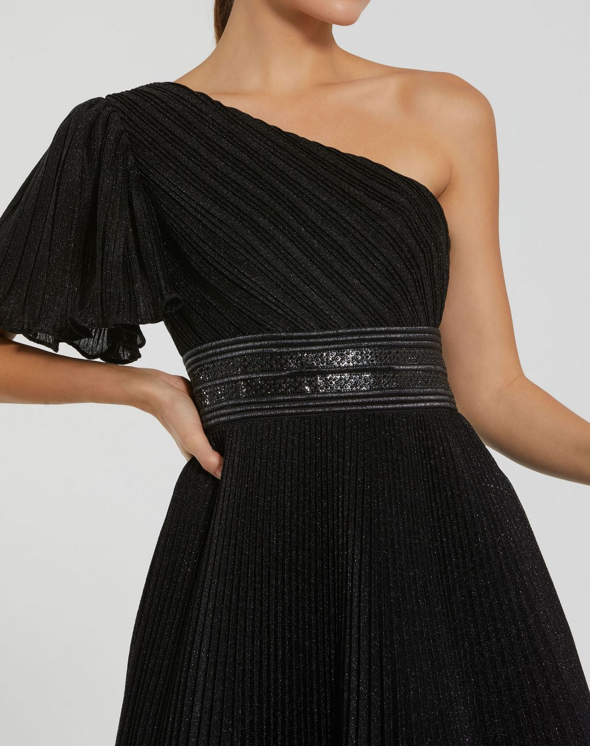 Prom Dresses Long Ball Gown Formal Pleated Prom Dress Black