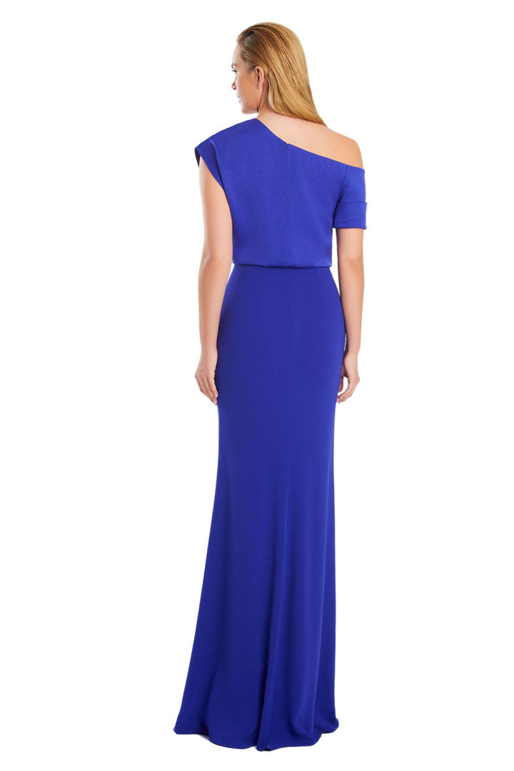 Formal Dresses Pleated Long Formal Fitted Evening Dress Sapphire