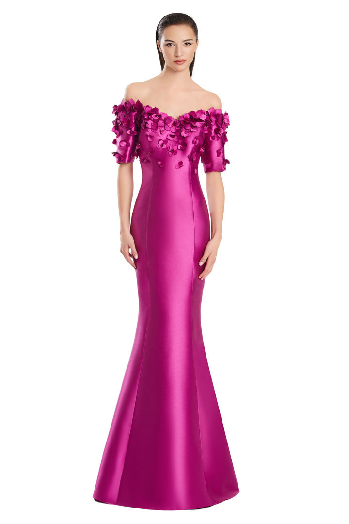 Formal Dresses Long Mermaid Applique Formal Evening Dress Fuchsia