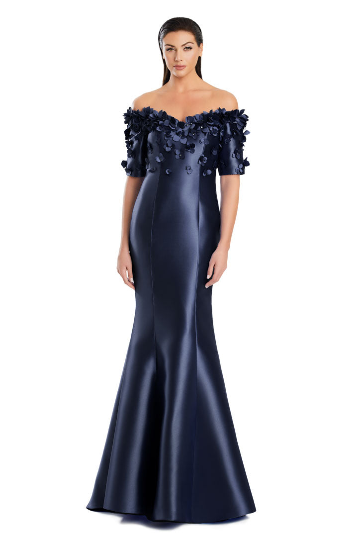 Formal Dresses Long Mermaid Applique Formal Evening Dress Navy