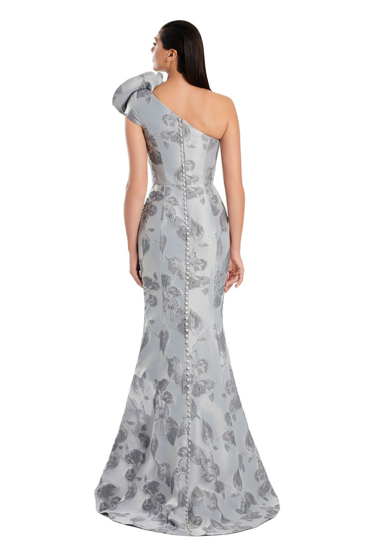Formal Dresses Long Mermaid Formai Printed Evening Dress Silver/Grey