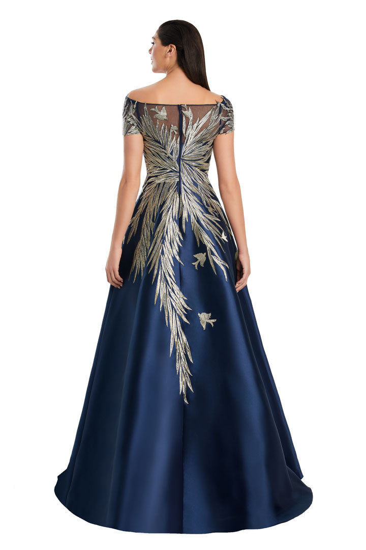 Formal Dresses Long A Line Formal Sequin Evening Dress Navy/Gold