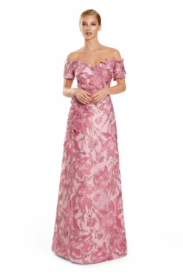 Formal Dresses Long A Line Floral Formal Evening Dress Mulberry/Rose