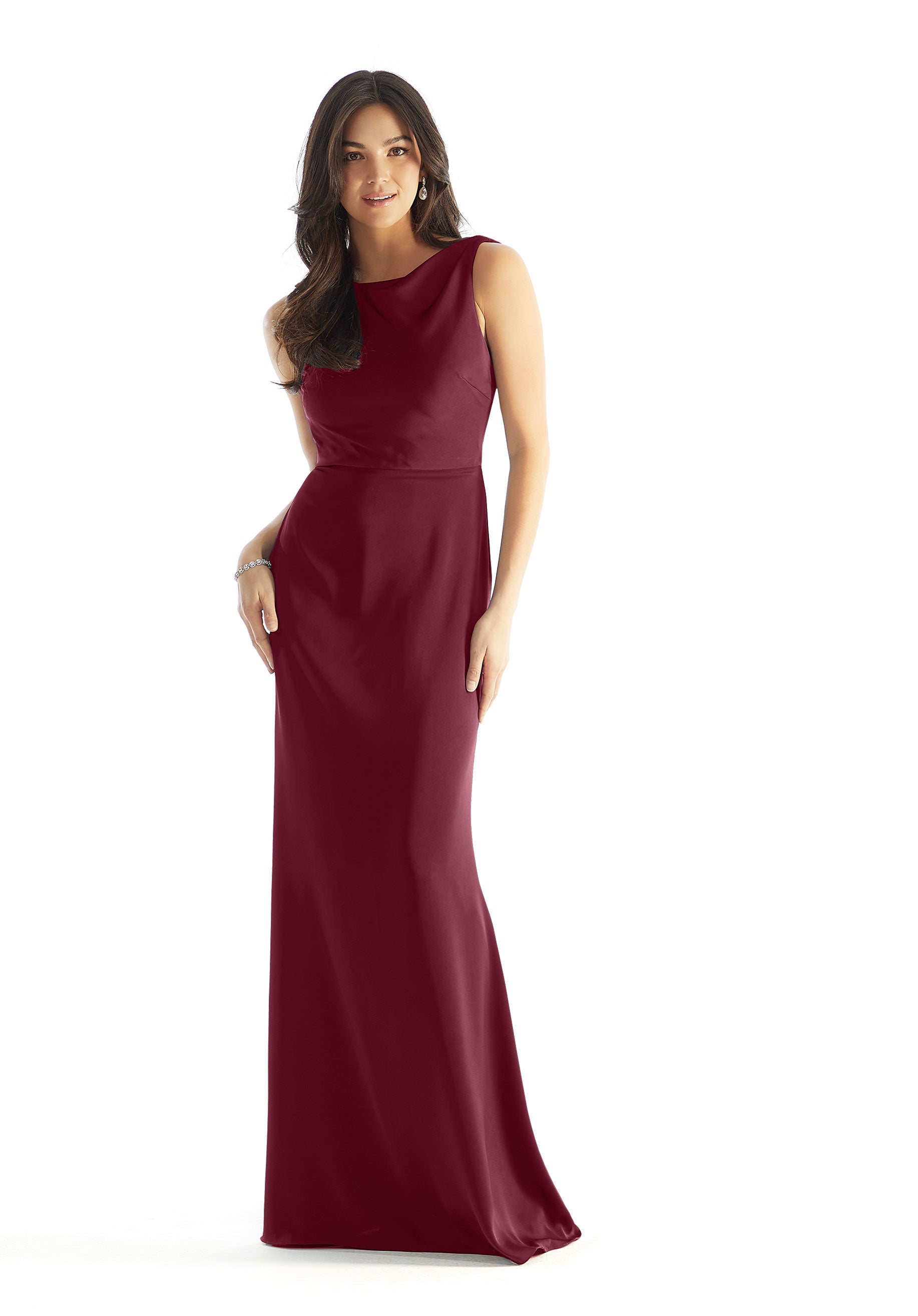 Formal Dresses Fitted Formal Long Evening Dress MGNY Madeline Gardner New York 31226 Bordeaux