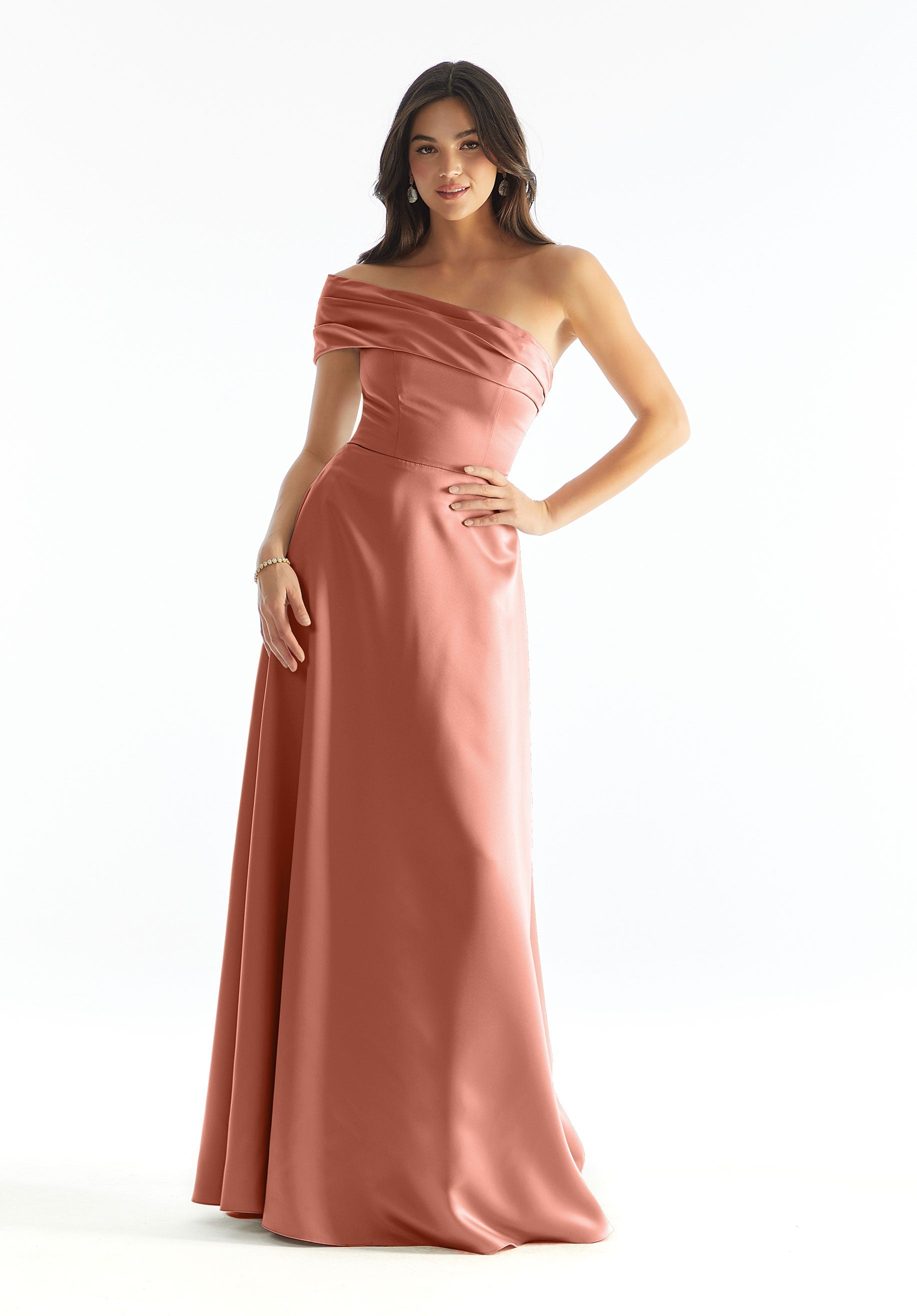 Formal Dresses A Line Long Formal Evening Dress MGNY Madeline Gardner New York 31237 Spice