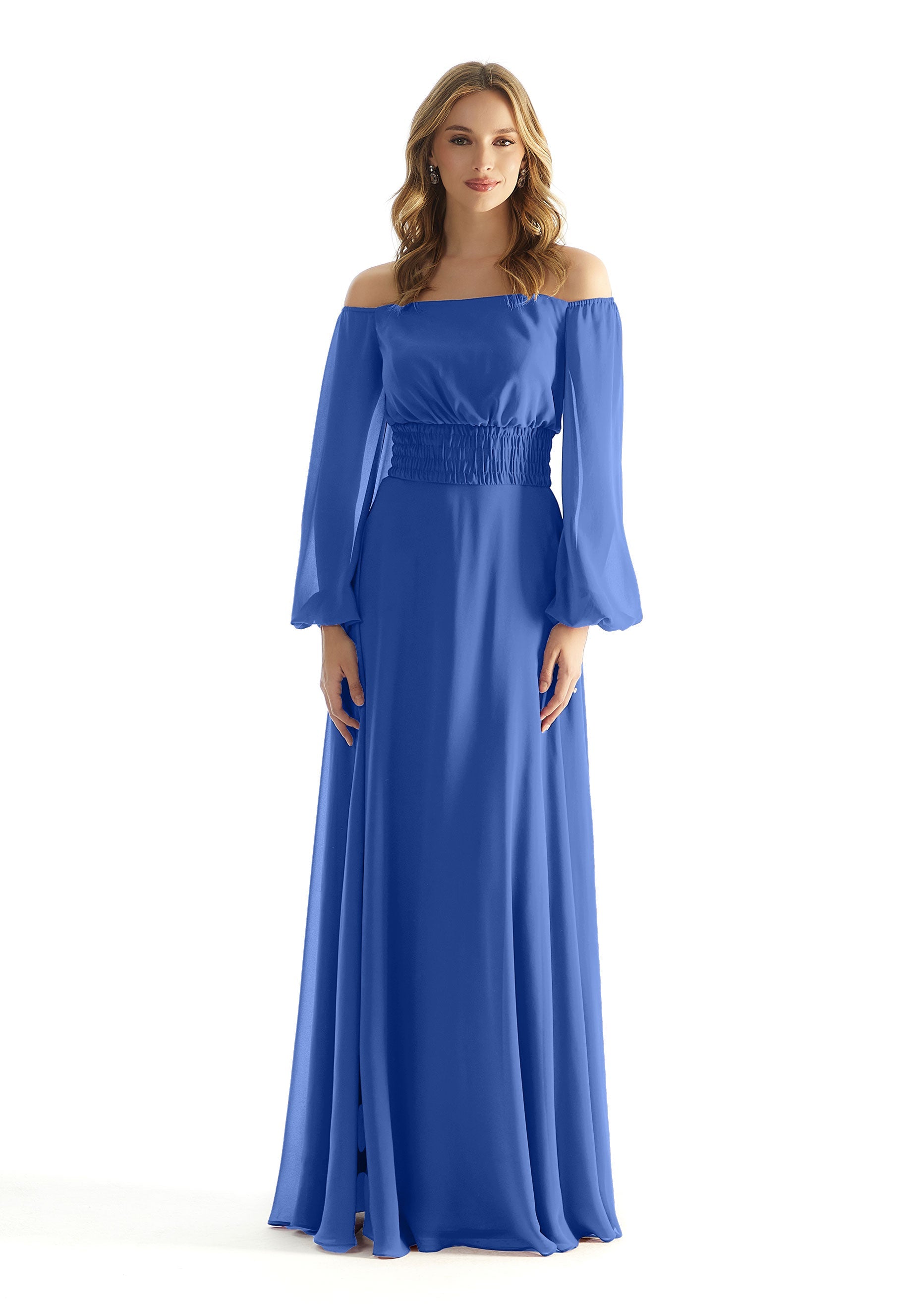 Formal Dresses A Line Formal Long Sleeve Evening Dress MGNY Madeline Gardner New York 31238 Amalfi