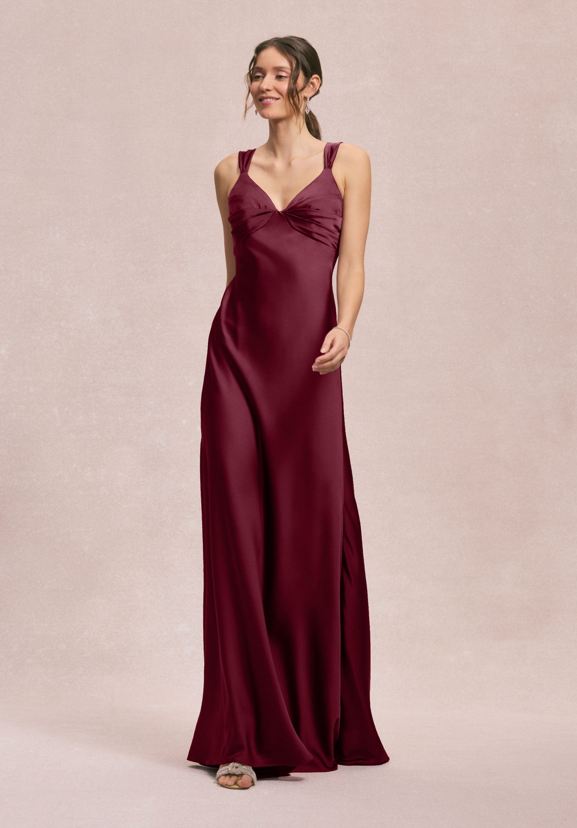 Formal Dresses Long Formal A Line Dress MGNY Madeline Gardner New York 31245 Bordeaux