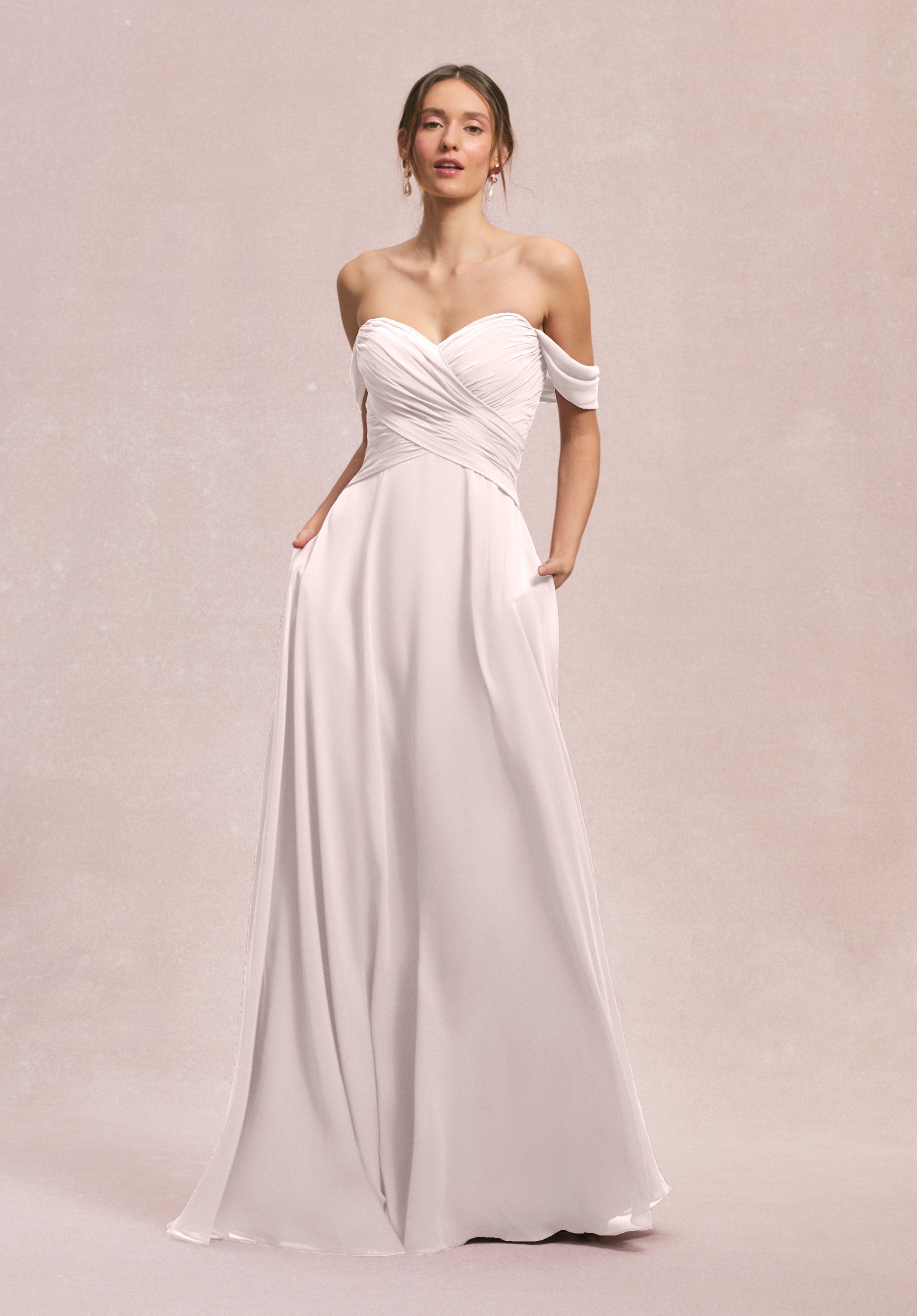 Formal Dresses Formal Pleated Long Evening Dress MGNY Madeline Gardner New York 31248 Dew Drop