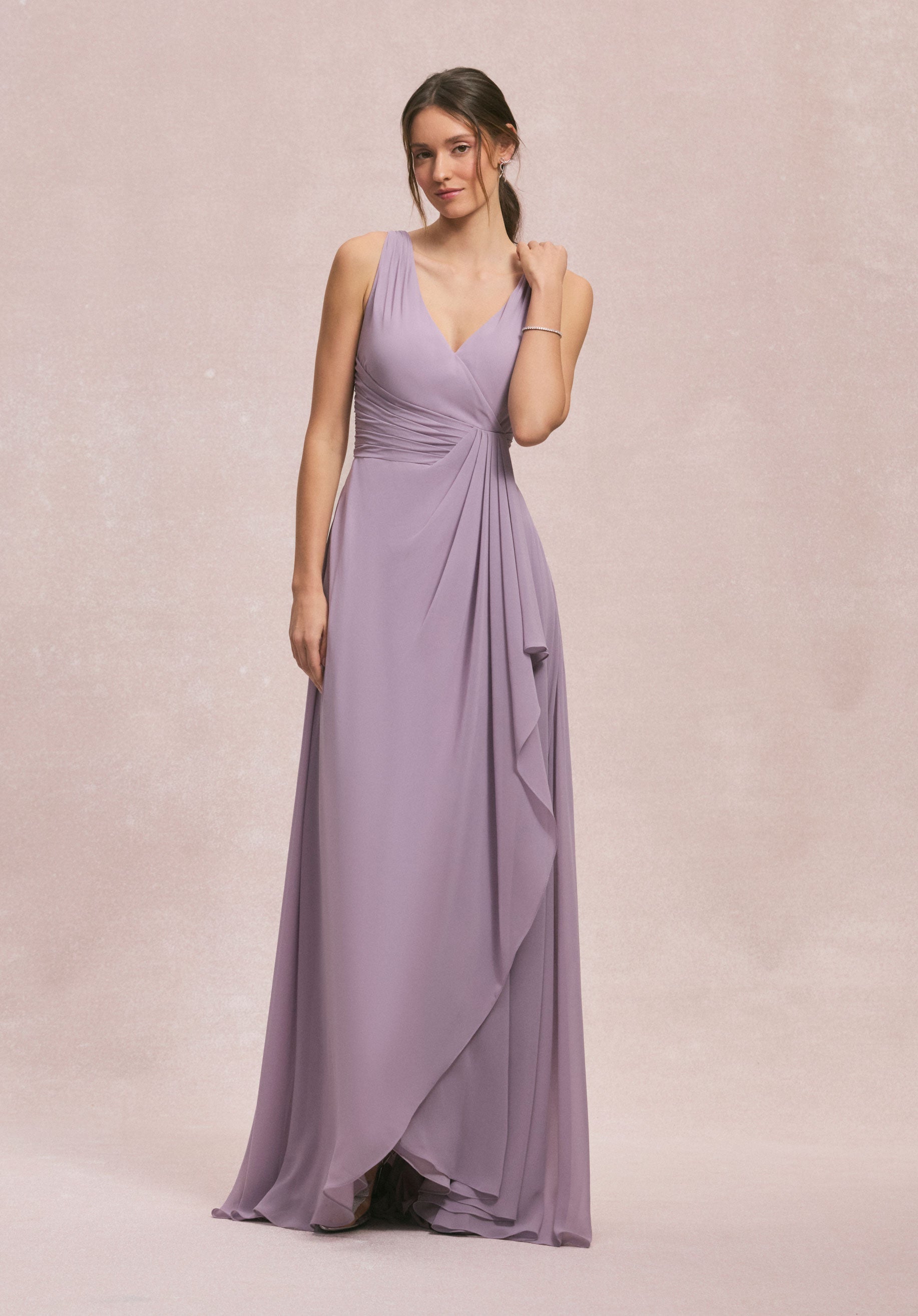 Formal Dresses Formal Long Ruffle Dress MGNY Madeline Gardner New York 31249 French Lilac