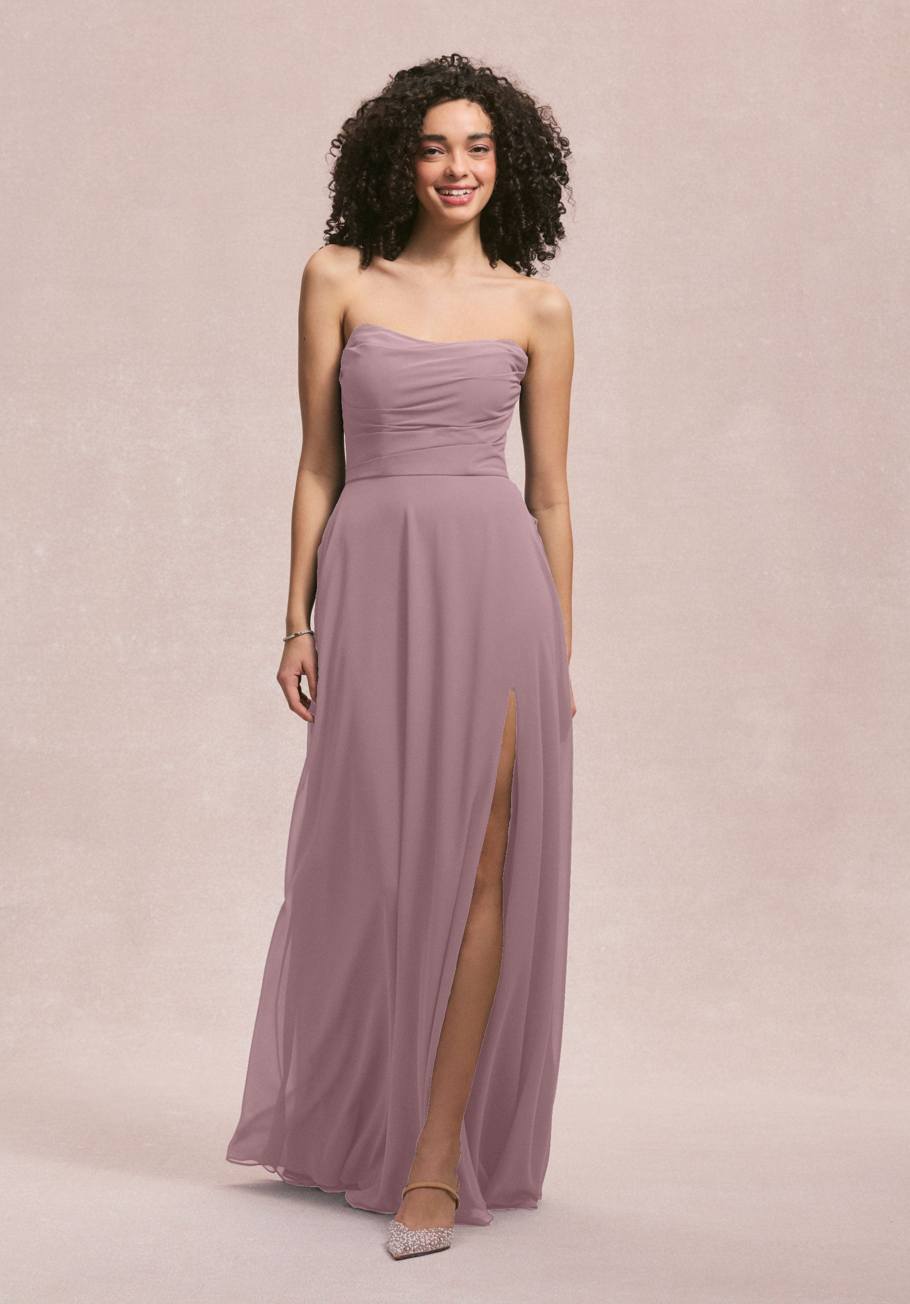 Formal Dresses Slit Formal A Line Evening Dress MGNY Madeline Gardner New York 31250 French Lilac