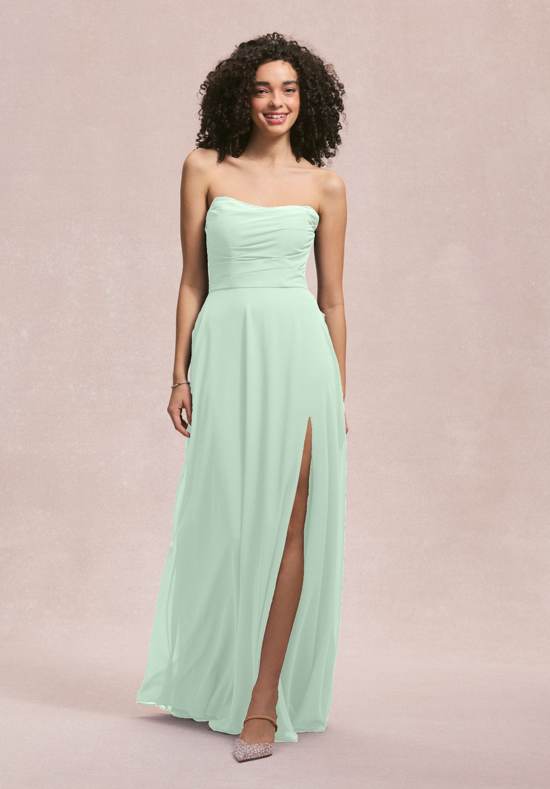 Formal Dresses A Line Formal Slit Dress MGNY Madeline Gardner New York 31250 Sea Glass