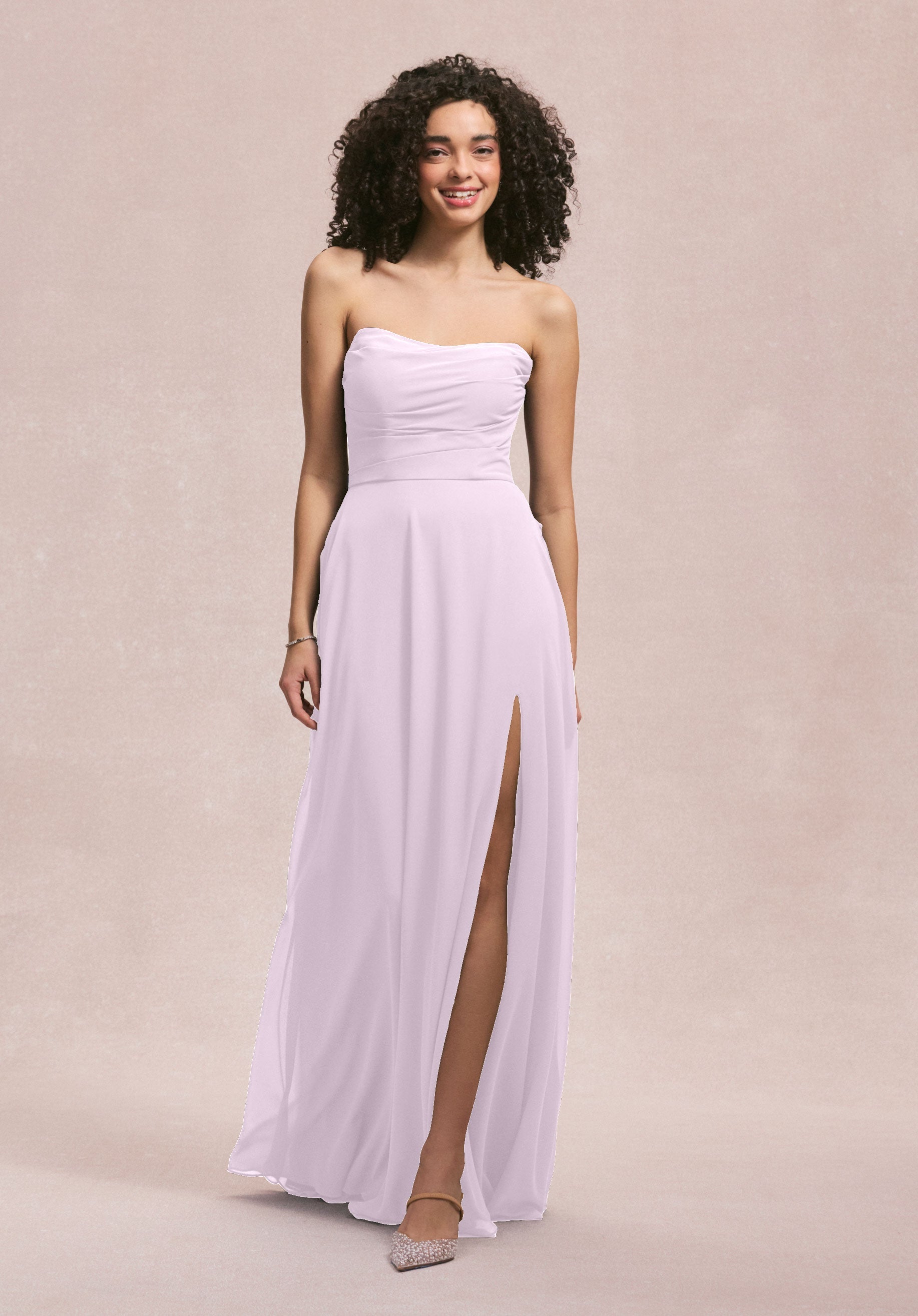 Formal Dresses A Line Evening Slit Formal Long Dress MGNY Madeline Gardner New York 31250 Wisteria