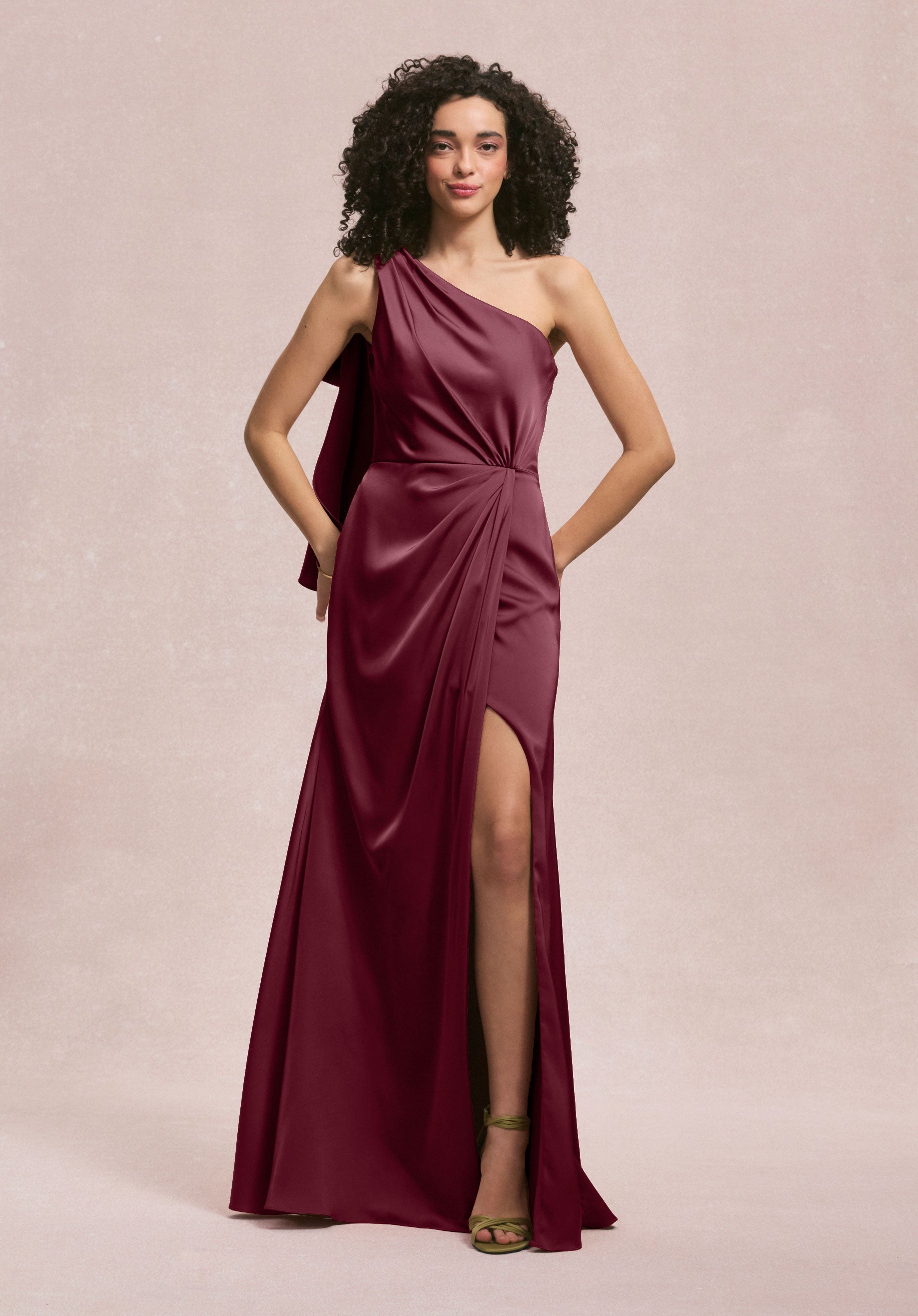Formal Dresses Long Slit Formal Dress MGNY Madeline Gardner New York 31253 Bordeaux