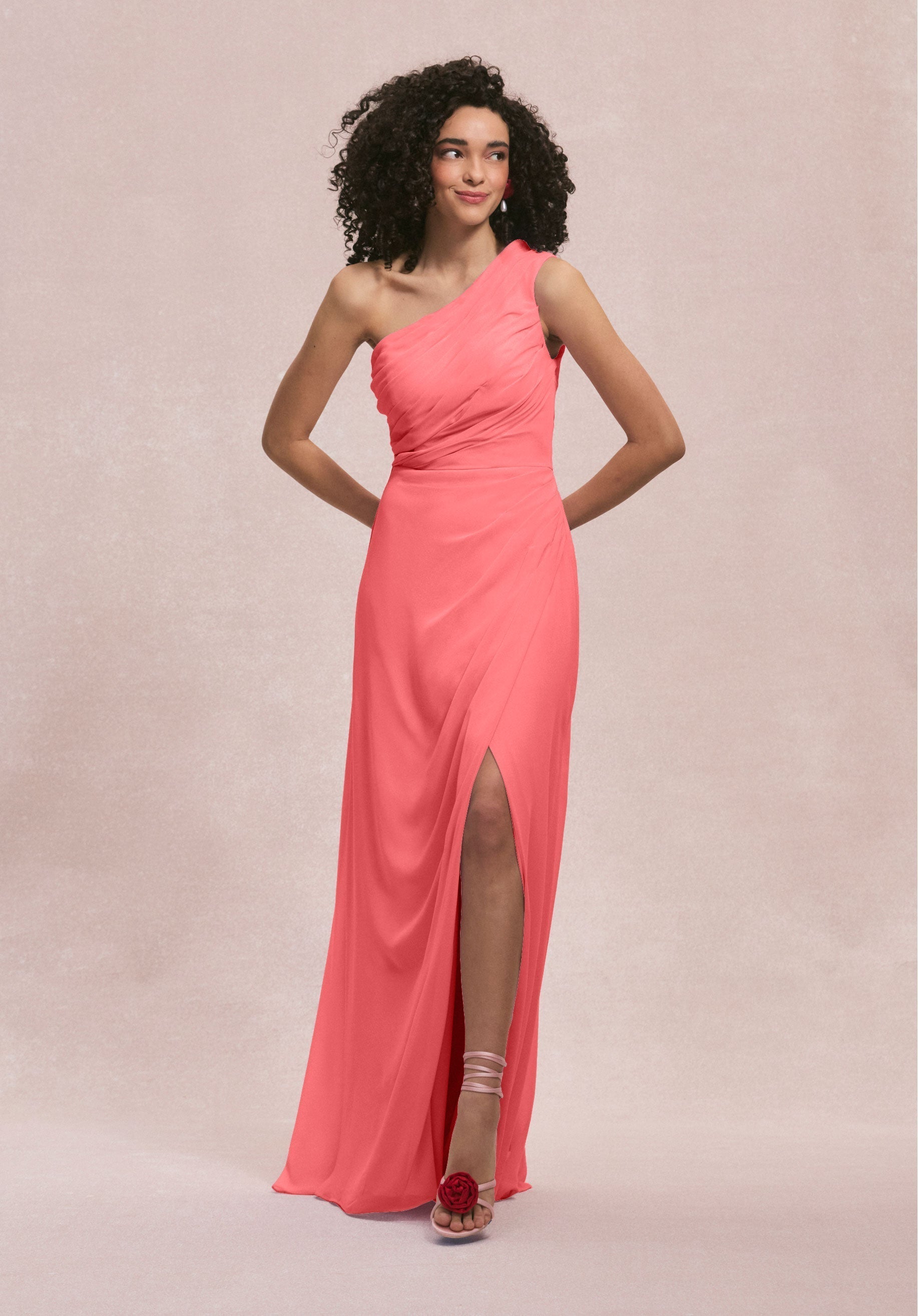 Formal Dresses Formal Long Slit Evening Dress MGNY Madeline Gardner New York 31254 Cantaloupe