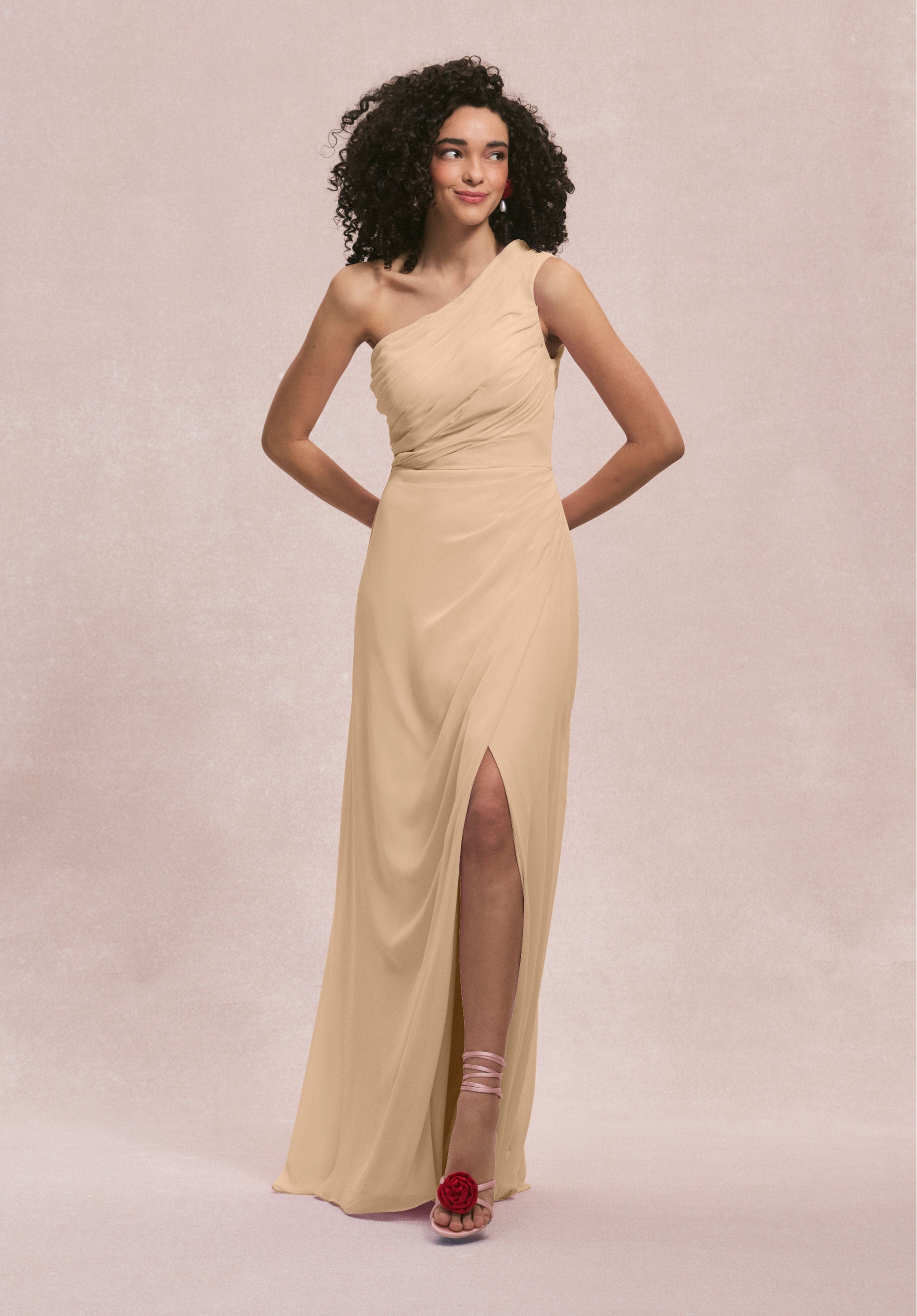 Formal Dresses Formal Long Slit Evening Dress MGNY Madeline Gardner New York 31254 Champagne