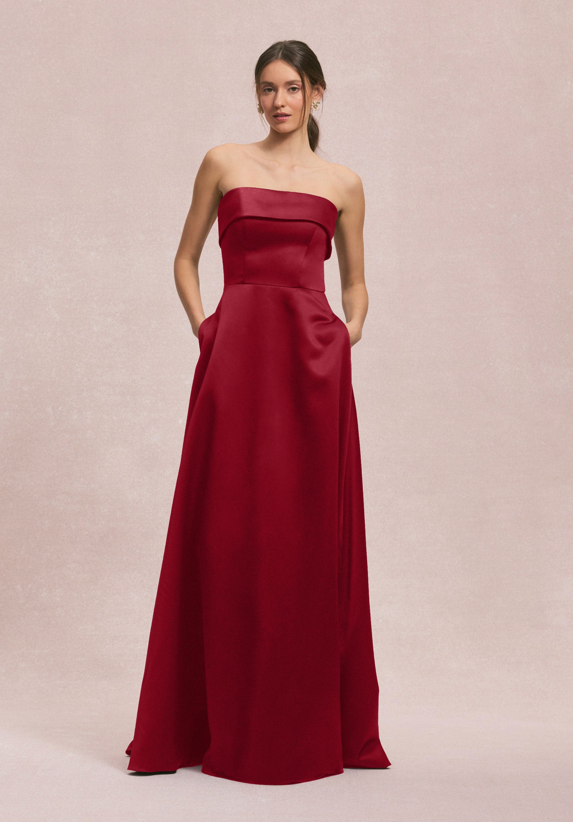Formal Dresses A Line Long Evening Formal Dress MGNY Madeline Gardner New York 31256 Claret
