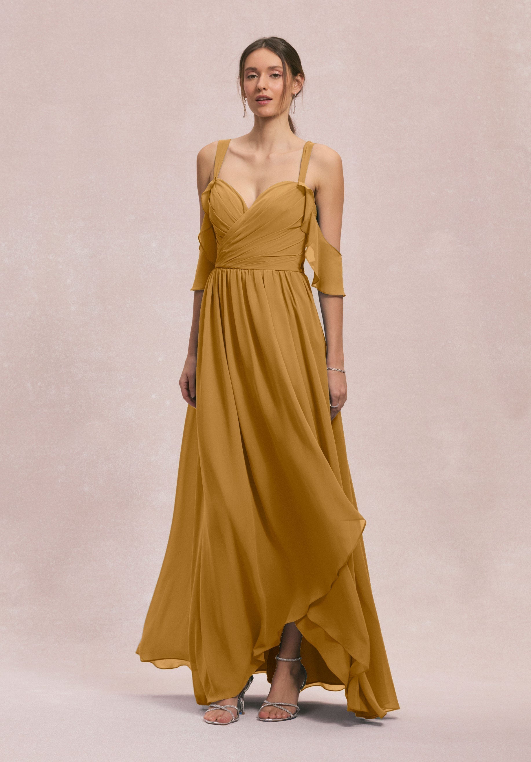 Prom Dresses A Line Long Formal Prom Dress Saffron