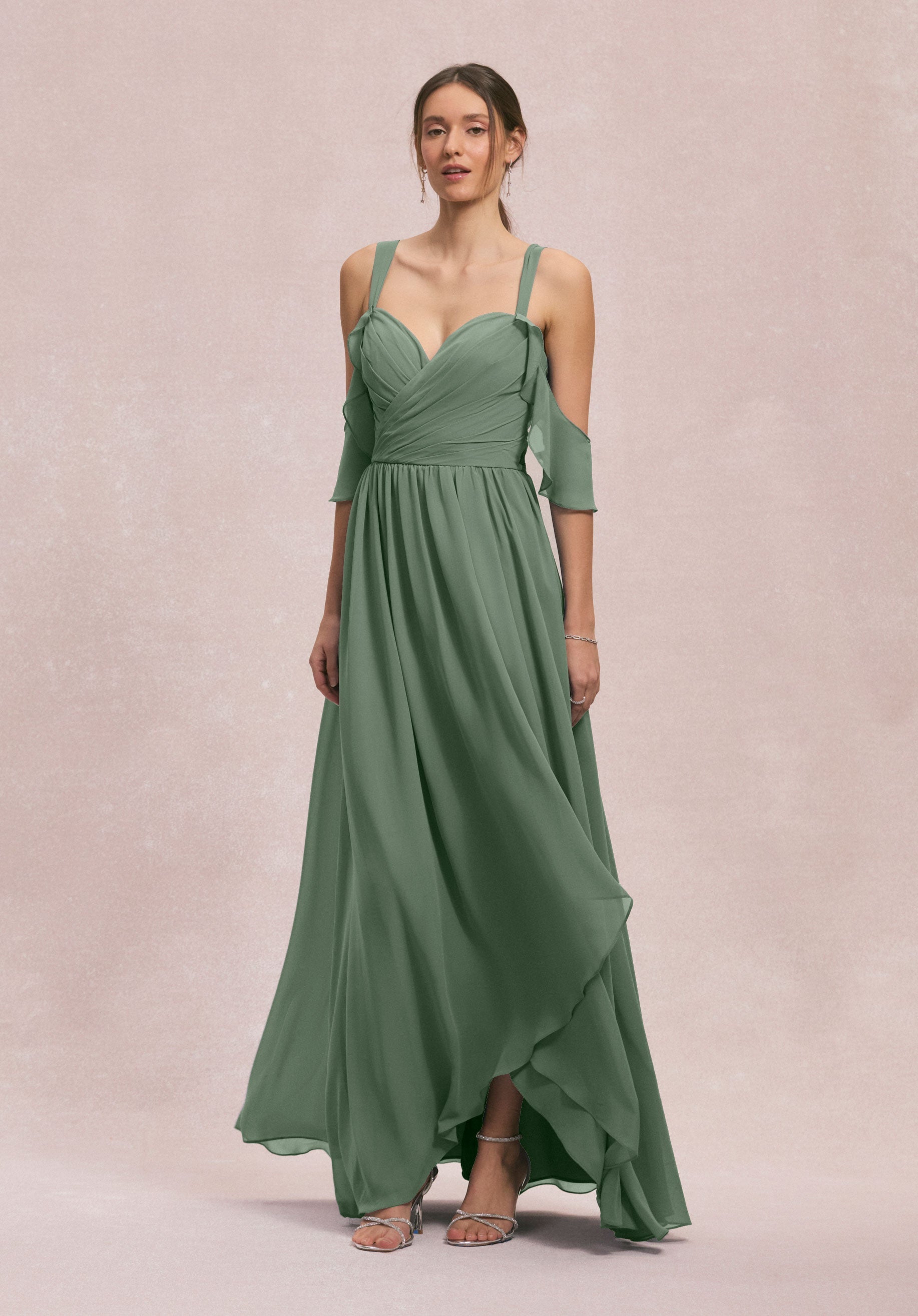 Prom Dresses Formal A Line Long Evening Prom Dress Moss