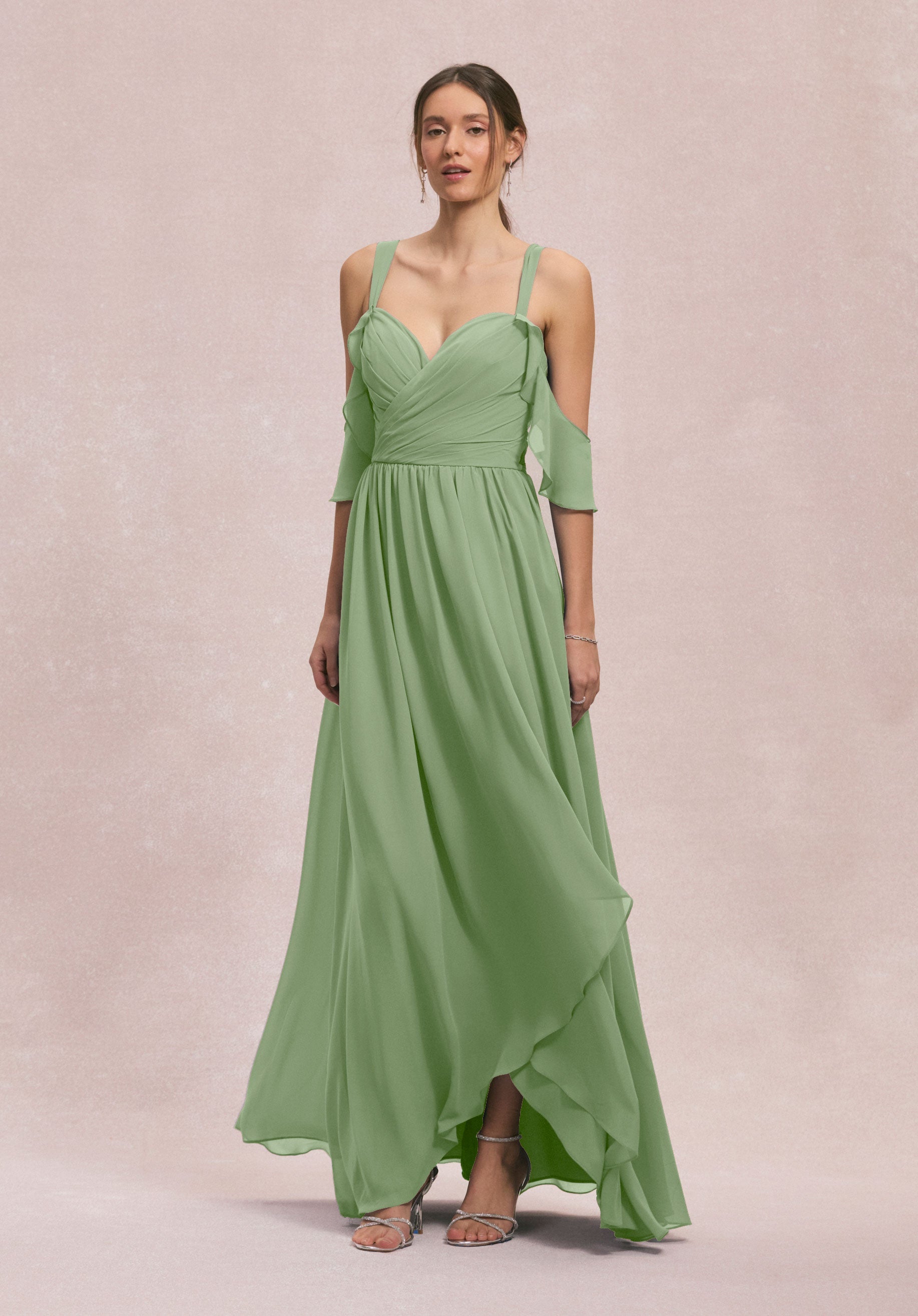 Prom Dresses A Line Long Formal Prom Dress Sage