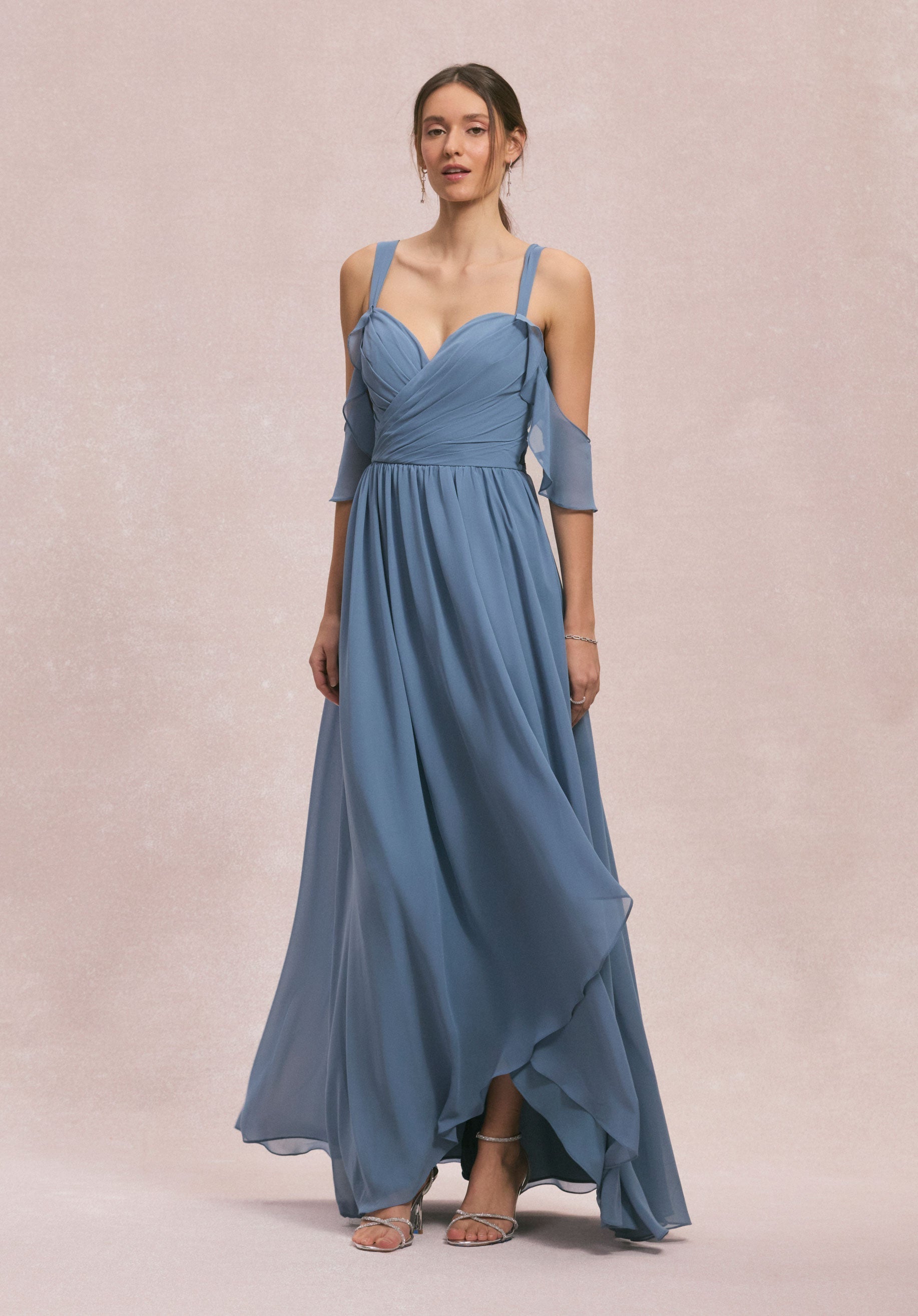Prom Dresses Formal Long A Line Evening Prom Dress Slate