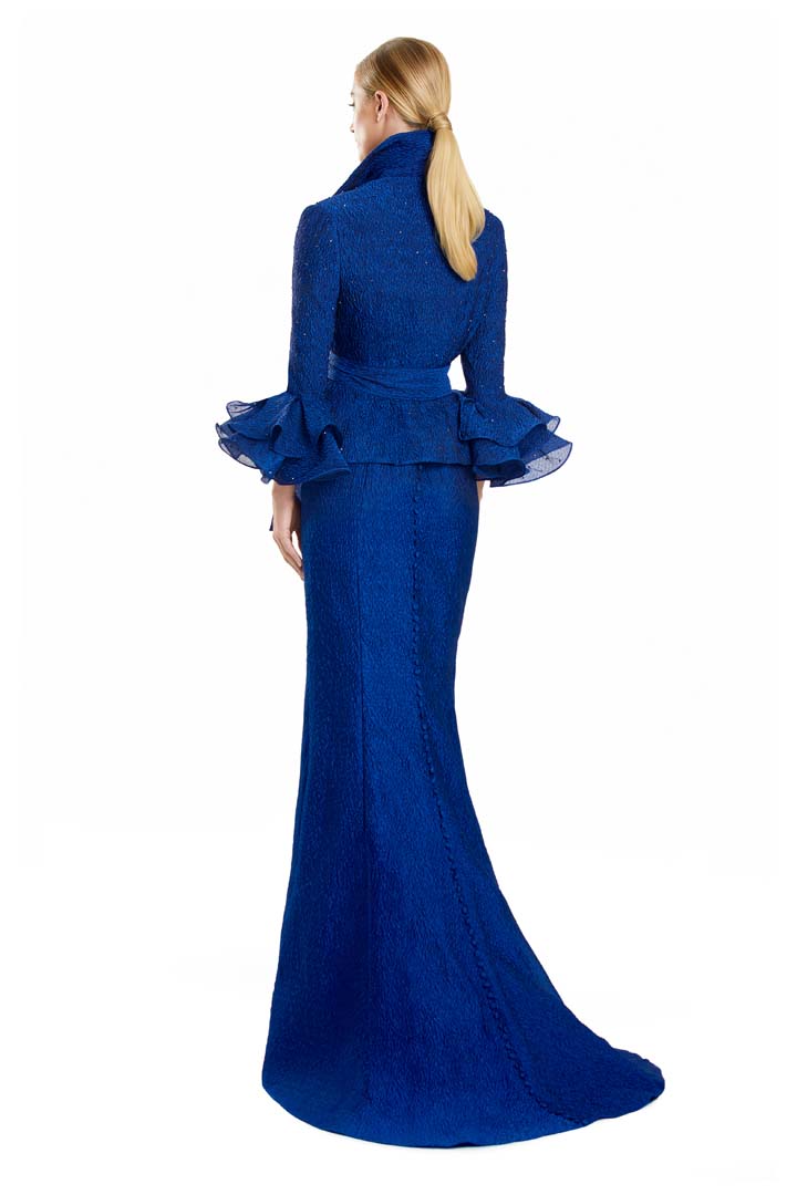 Formal Dresses Long Formal Evening Jacket Dress Sapphire