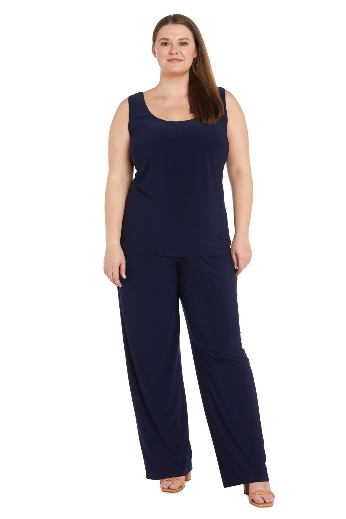 Pant Suit Long Plus Size Formal Floral Pantsuit Navy