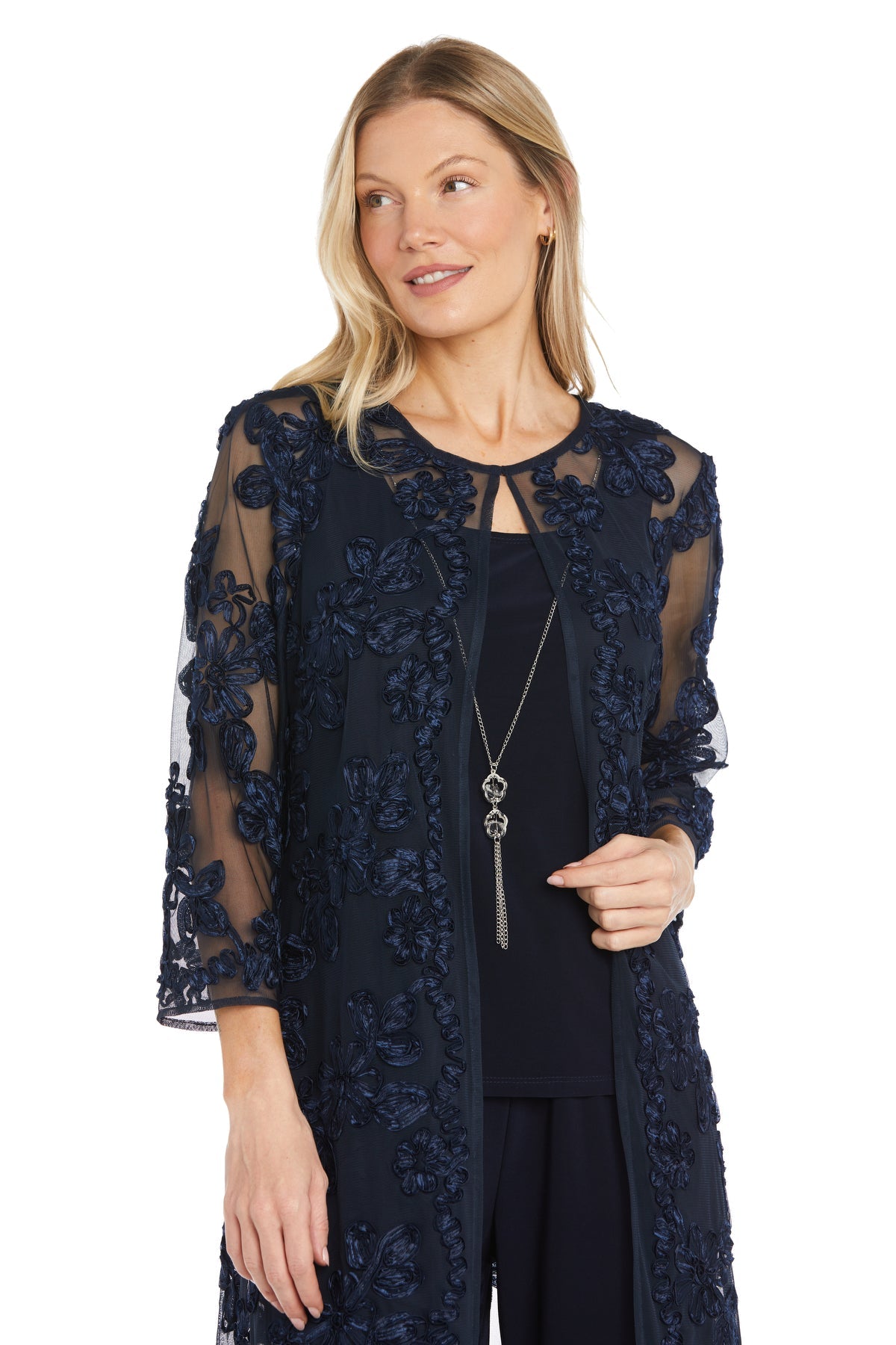 Pant Suit Long Floral Pant Suit Navy