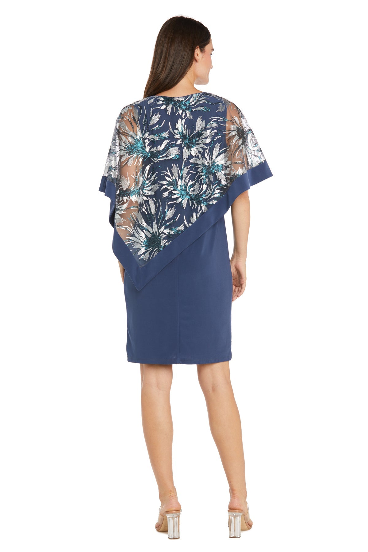Cocktail Dresses Short Mother of the Bride Poncho Cocktail Dress Denim