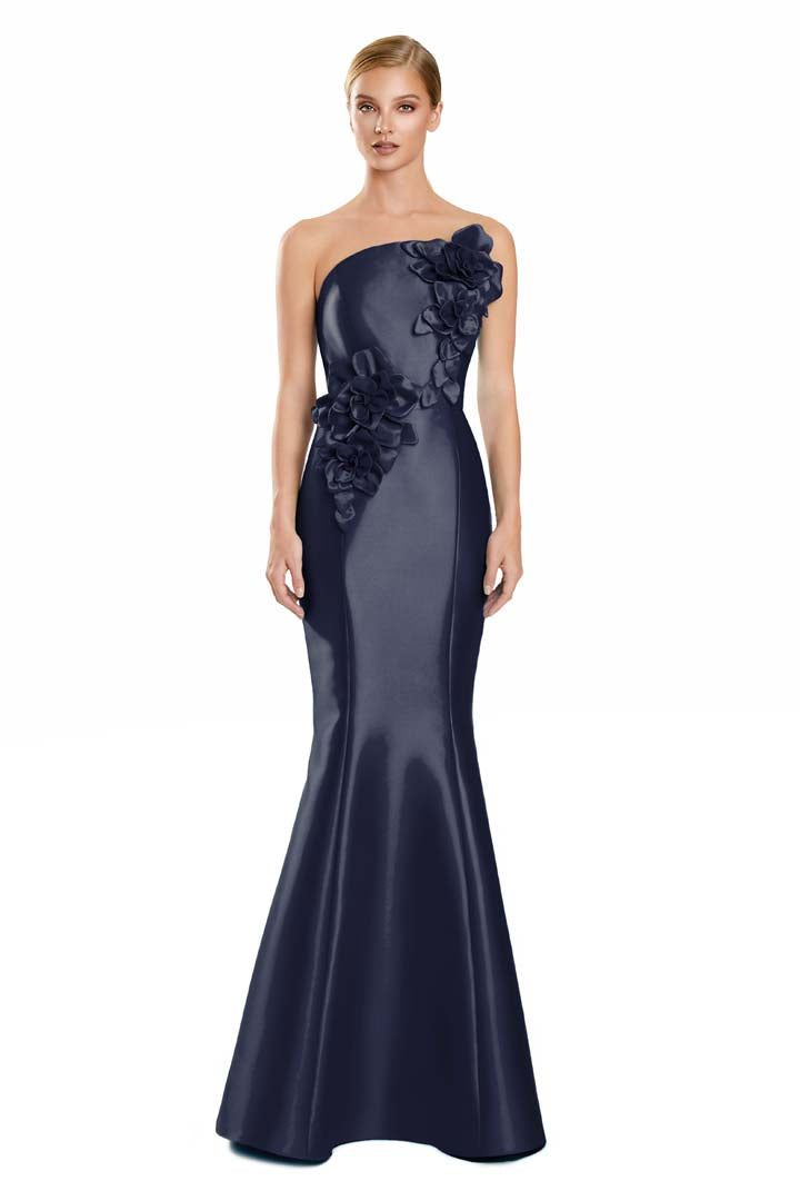 Formal Dresses Long Floral Mermaid Evening Dress Navy