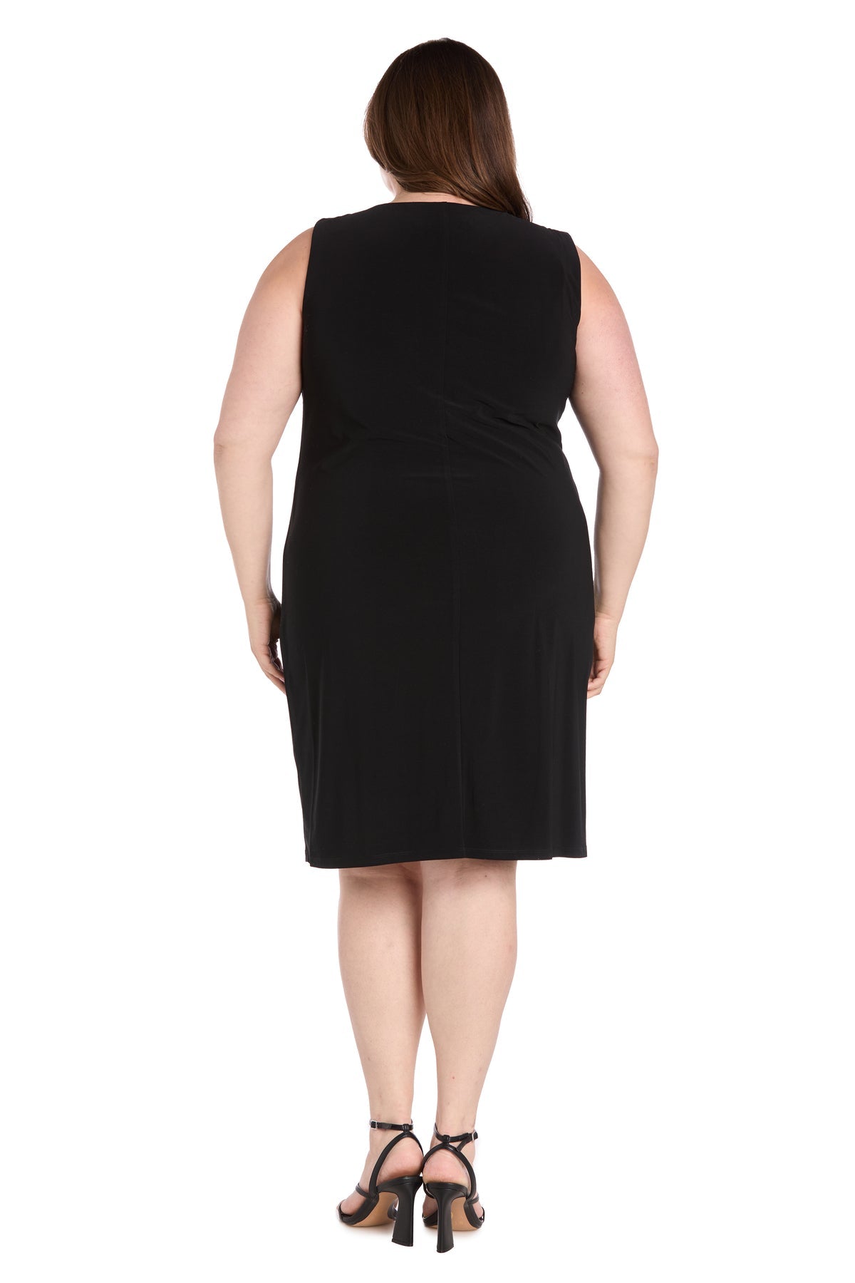 Plus Size Dresses Short Plus Size Mother of the Bride Jacket Dress Silver/Black
