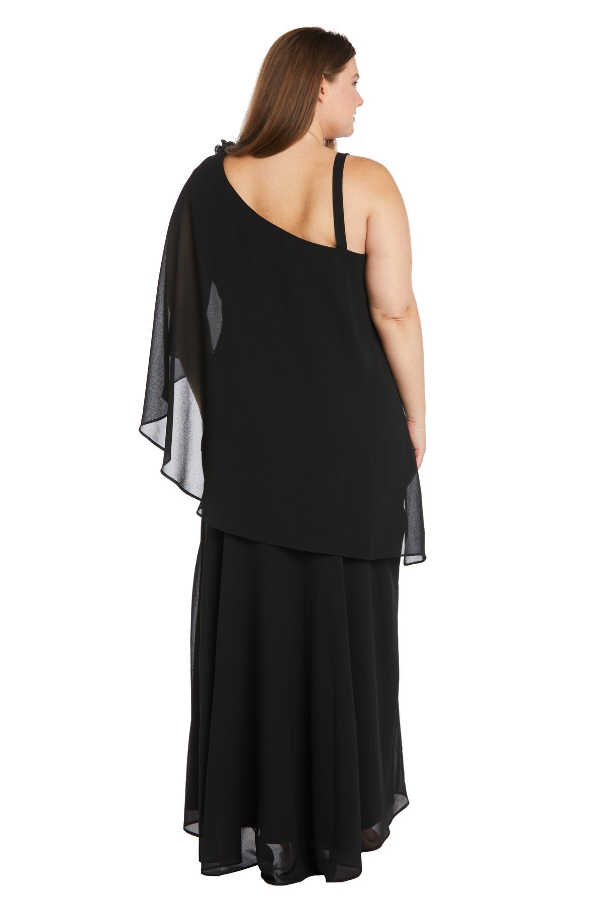 Plus Size Dresses Long Glitter Formal Plus Size Dress Black