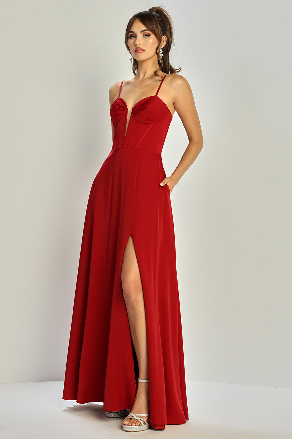 Prom Dresses Evening Long Formal A Line Prom Dress Burgundy