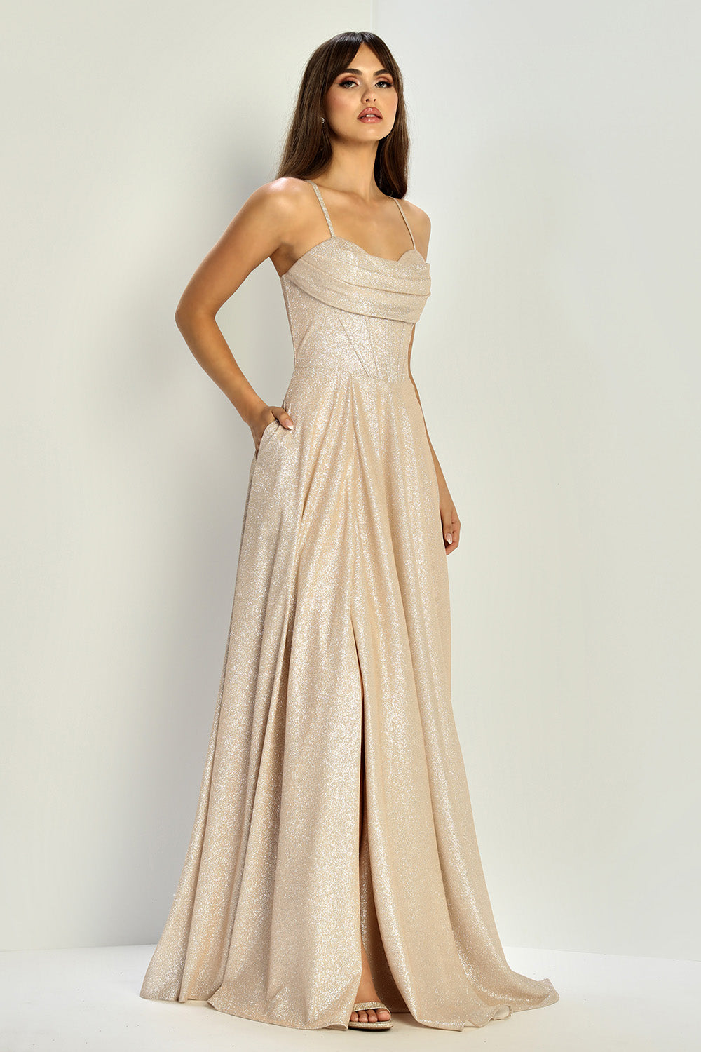 Prom Dresses Long Formal A Line Prom Dress Champagne