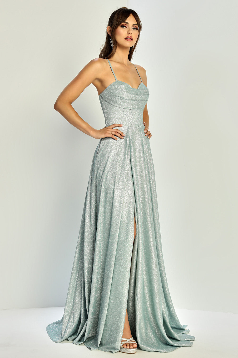 Prom Dresses Long Formal A Line Prom Dress Sage