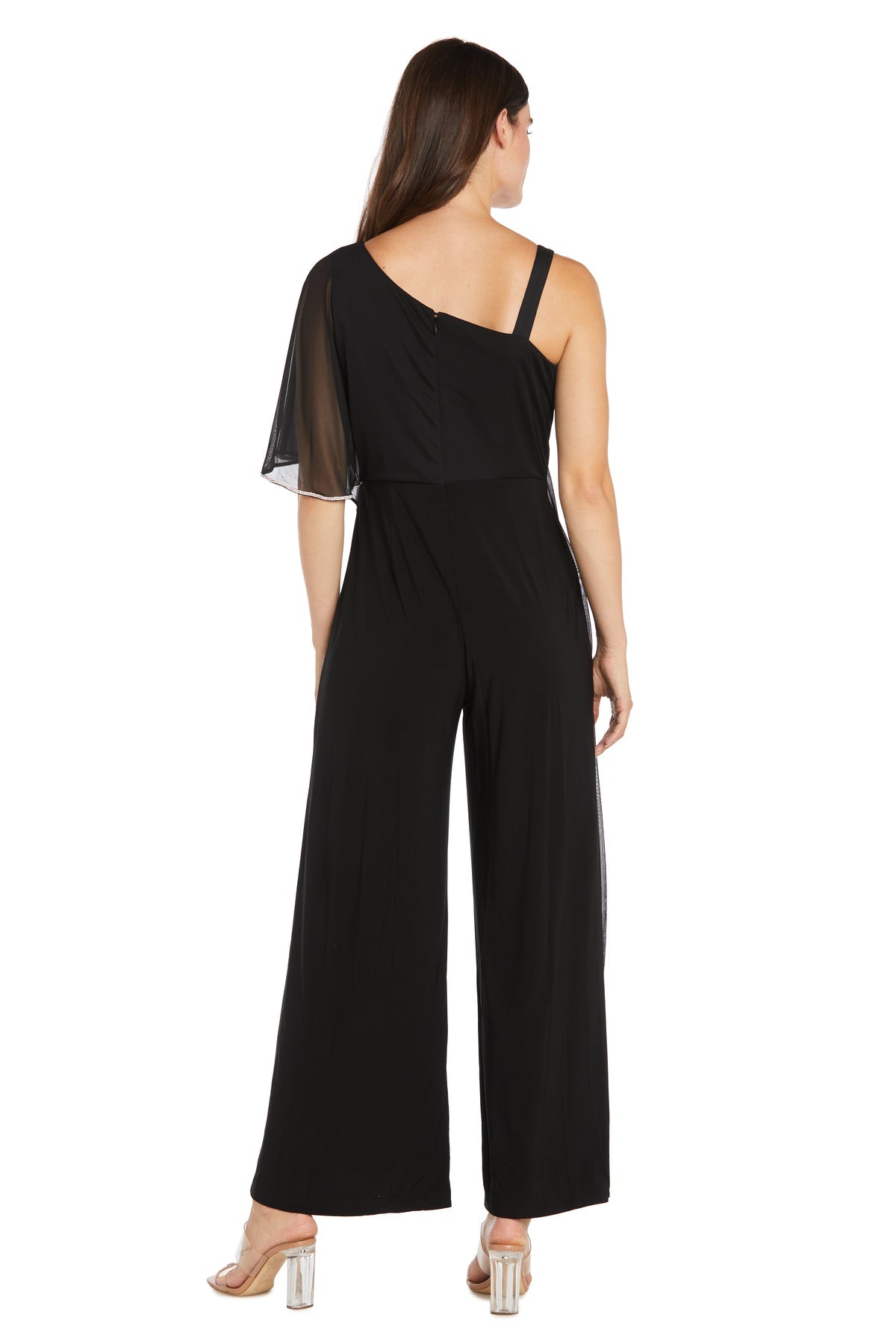 Jumpsuit Cape Long Formal Jumpsuit Black