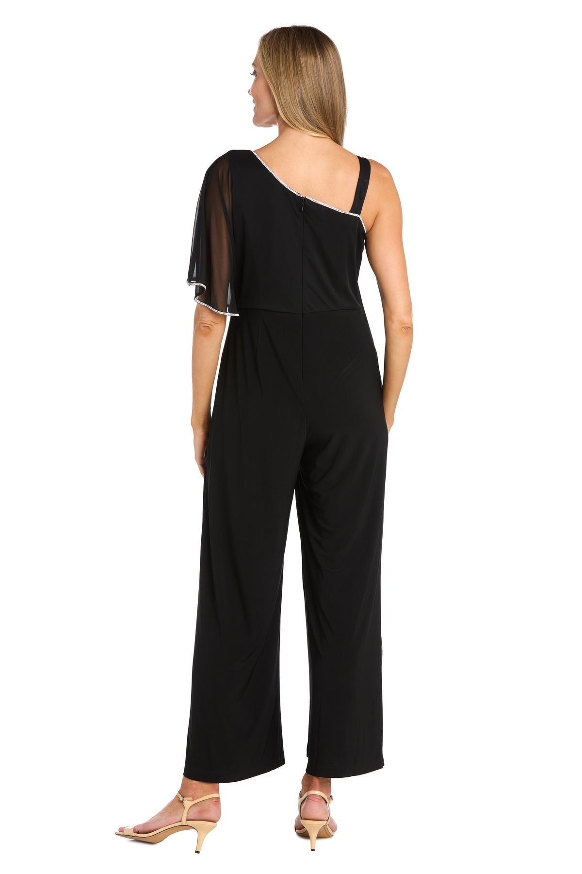 Jumpsuit Long Formal Cape Jumpsuit Black