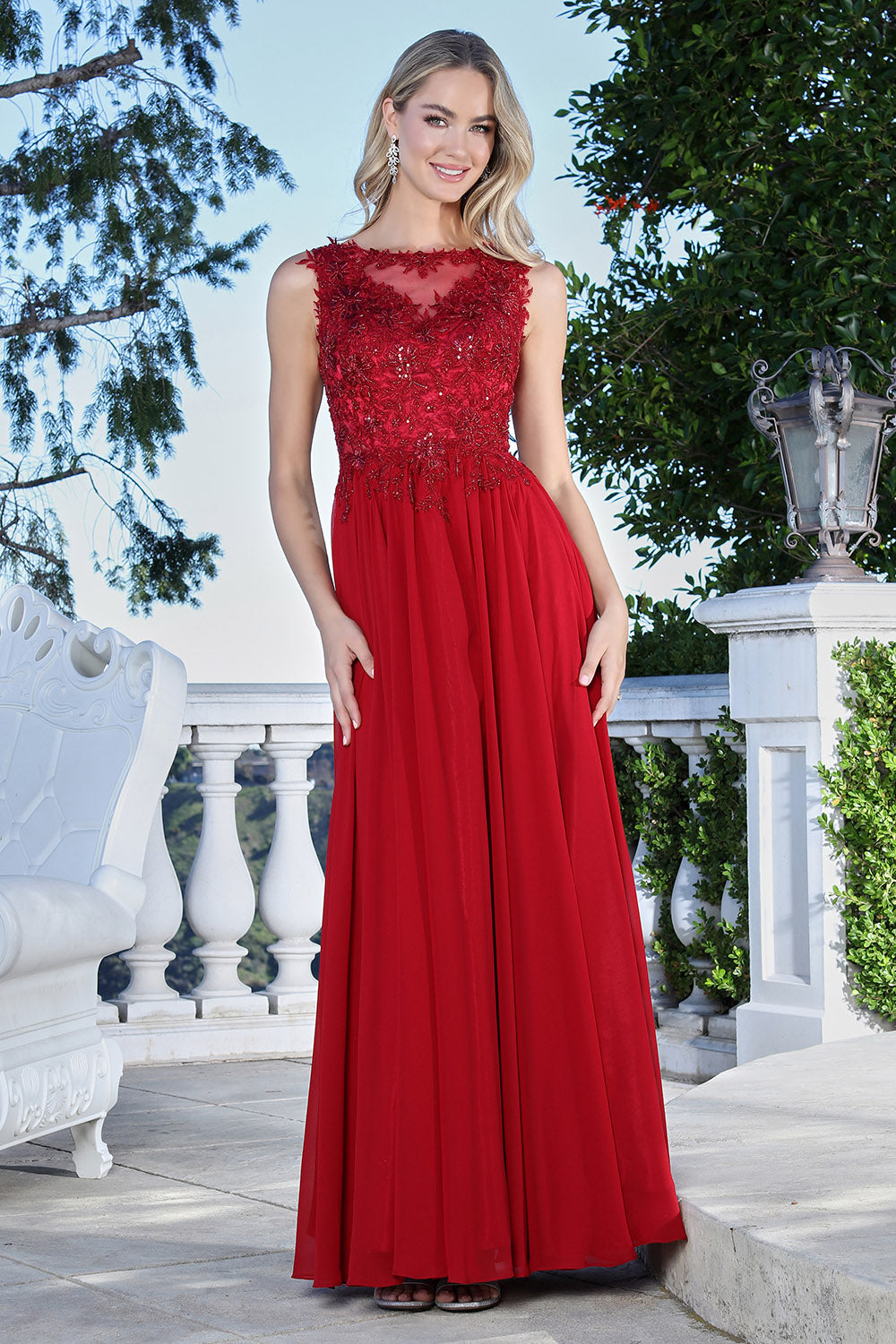 Formal Dresses Long A Line Beaded Evening Formal Dress Adora Design 3344 Burgundy