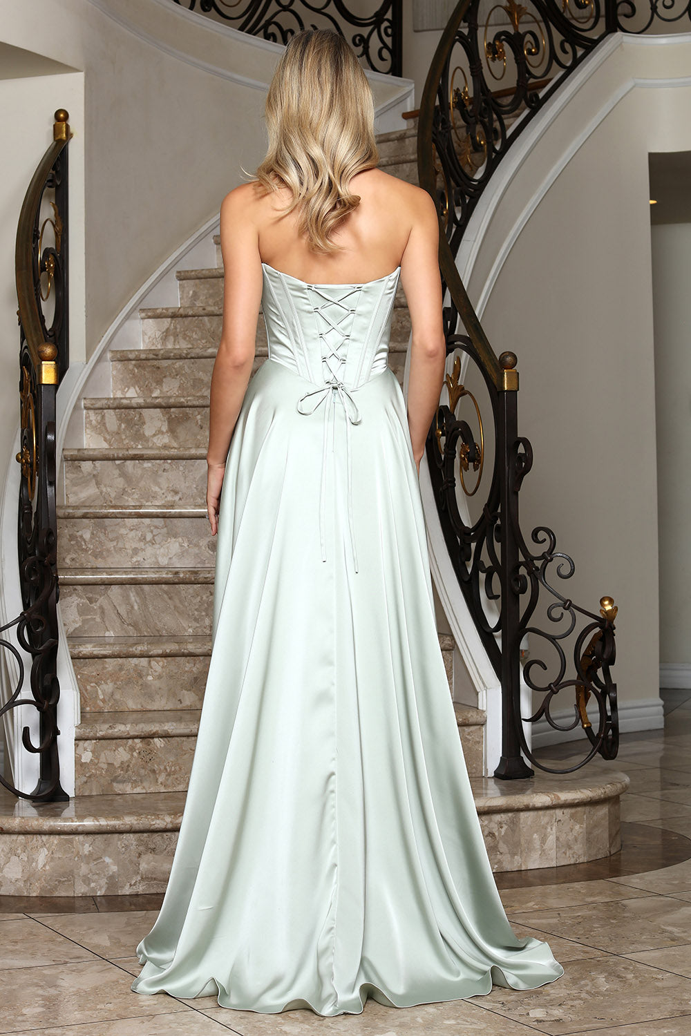 Prom Dresses Long Formal A Line Corset Prom Dress Adora Design 3367 Sage