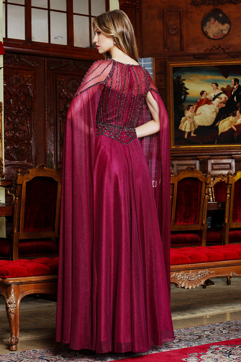 Jewel Floor-Length Chiffon Occasion A-Line Adora Design 3412