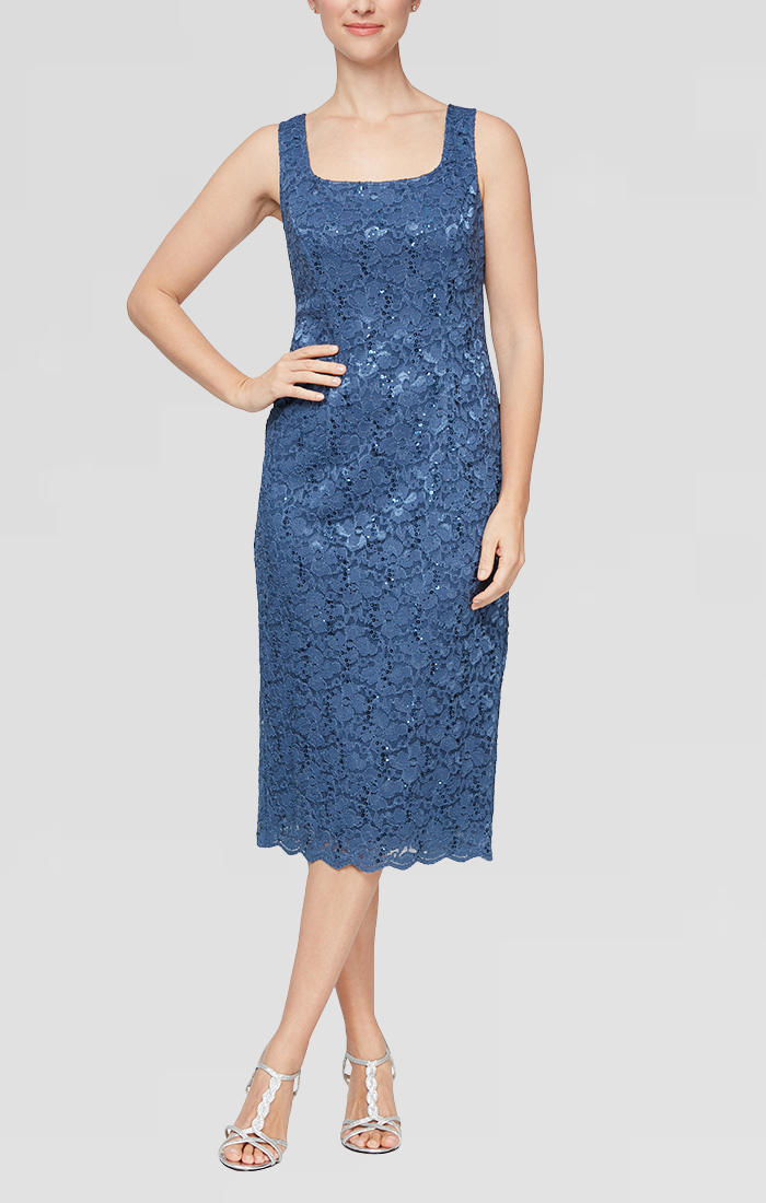 Mother of the Bride Dresses Petite Lace Jacket Short Dress Wedgewood