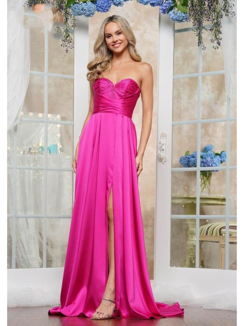 Prom Dresses Evening Long Fitted Formal Prom Dress Magenta
