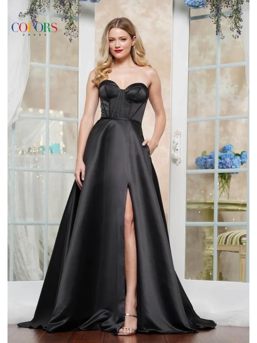 Black Colors 3434 Formal Evening Long A Line Prom Dress for $258.0
